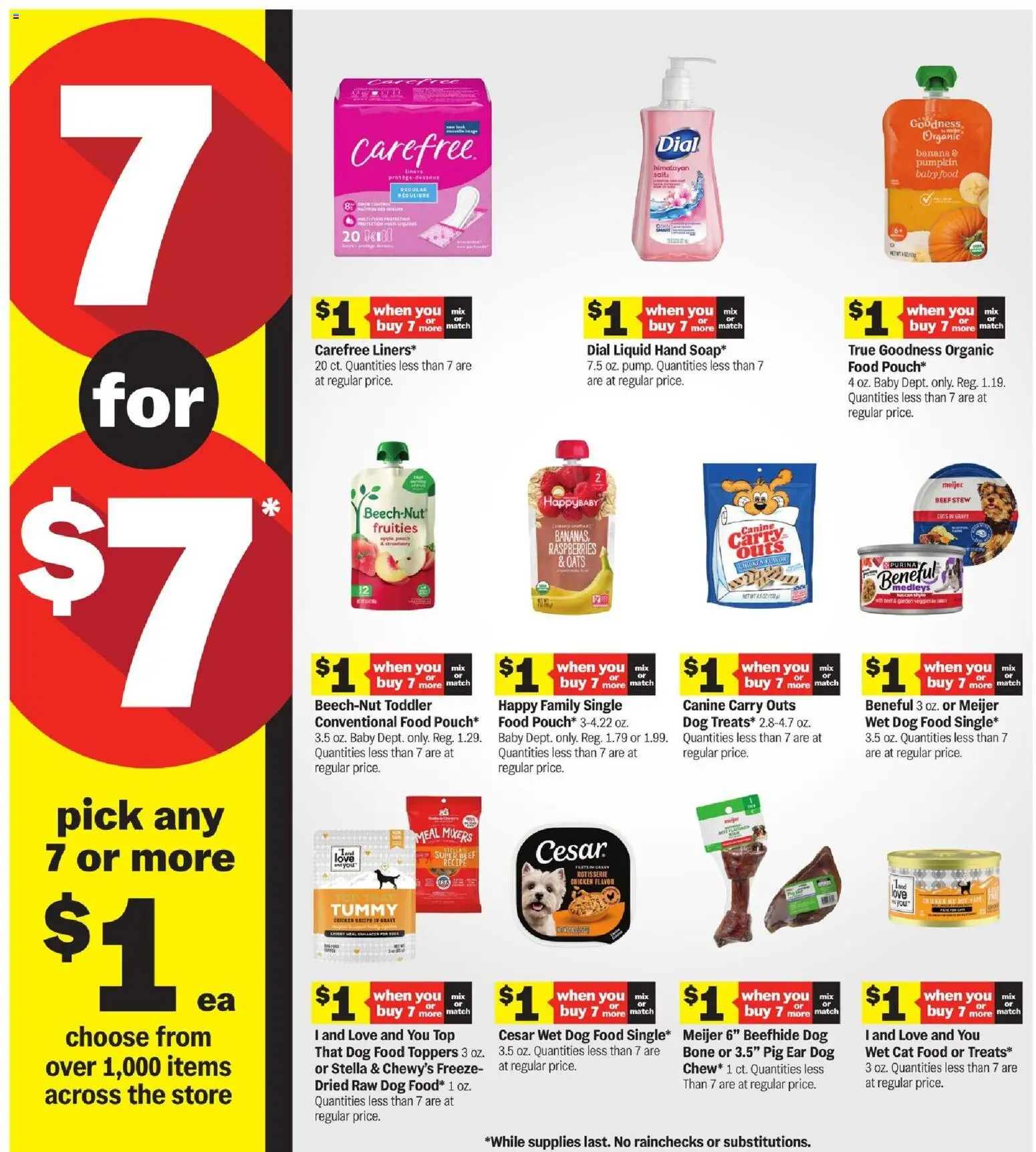 Meijer Weekly Ad - MI - valid from 07/29/2026 | Page: 13 | Products: Dog Food, Baby food, Beet, Pumpkin