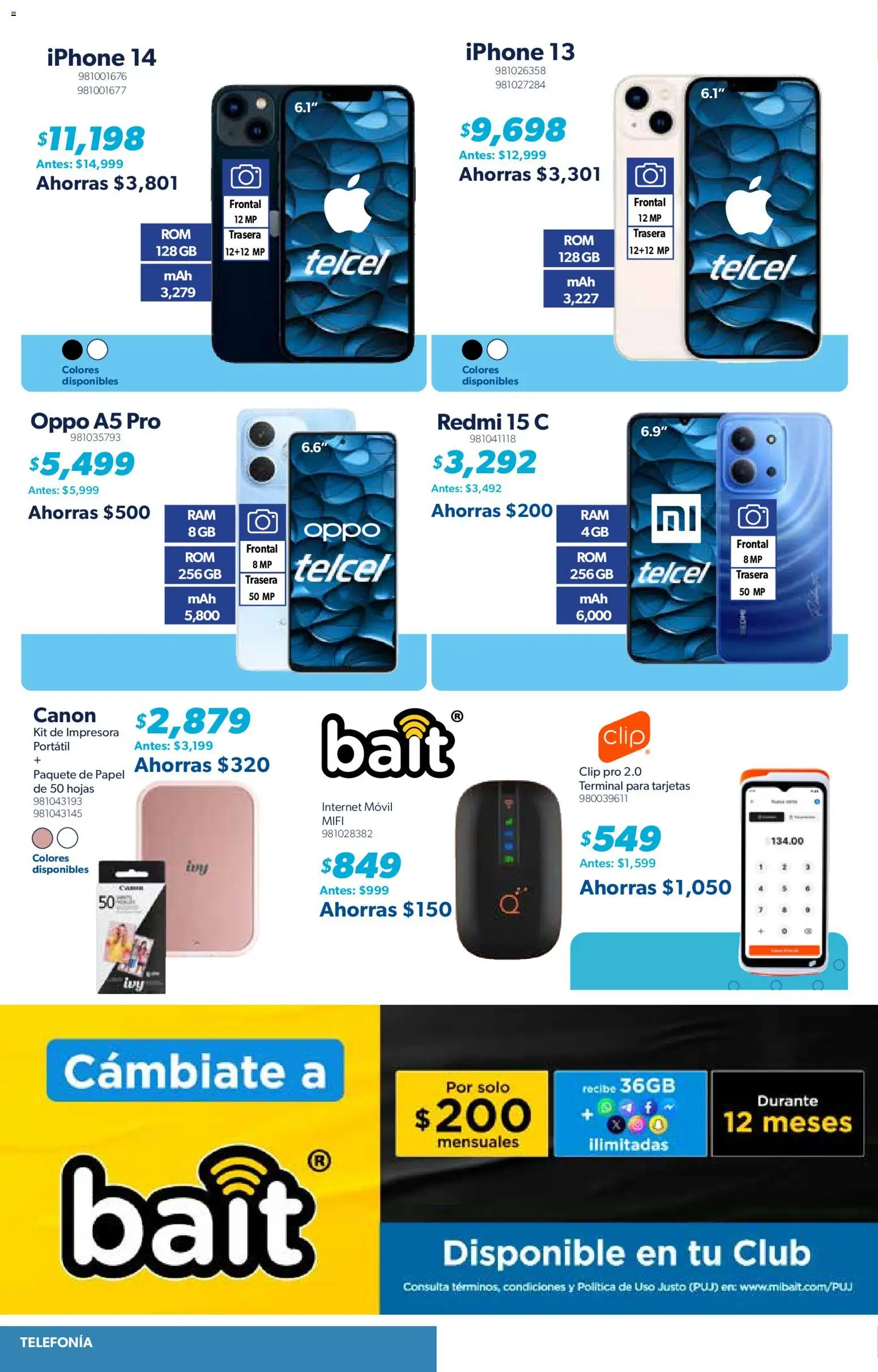 Nuevas ofertas de Sam's Club válidas en toda la República Mexicana desde el 03/03/2026. ¡Encuentra las mejores ofertas en Sam's Club catálogo! | Página: 30 | Productos: Impresora, Movil