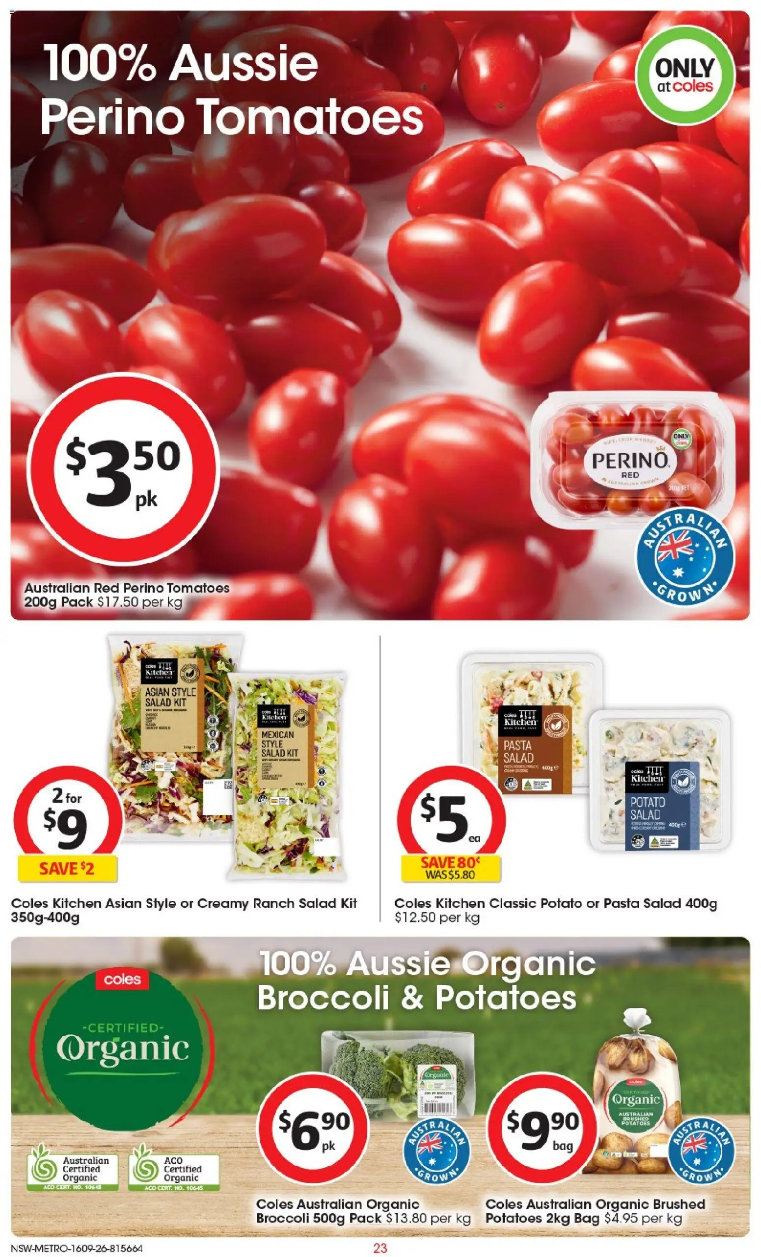 Coles catalogue - valid from 16/09/2026 | Page: 24 | Products: Potato salad, Broccoli, Brush, Potatoes
