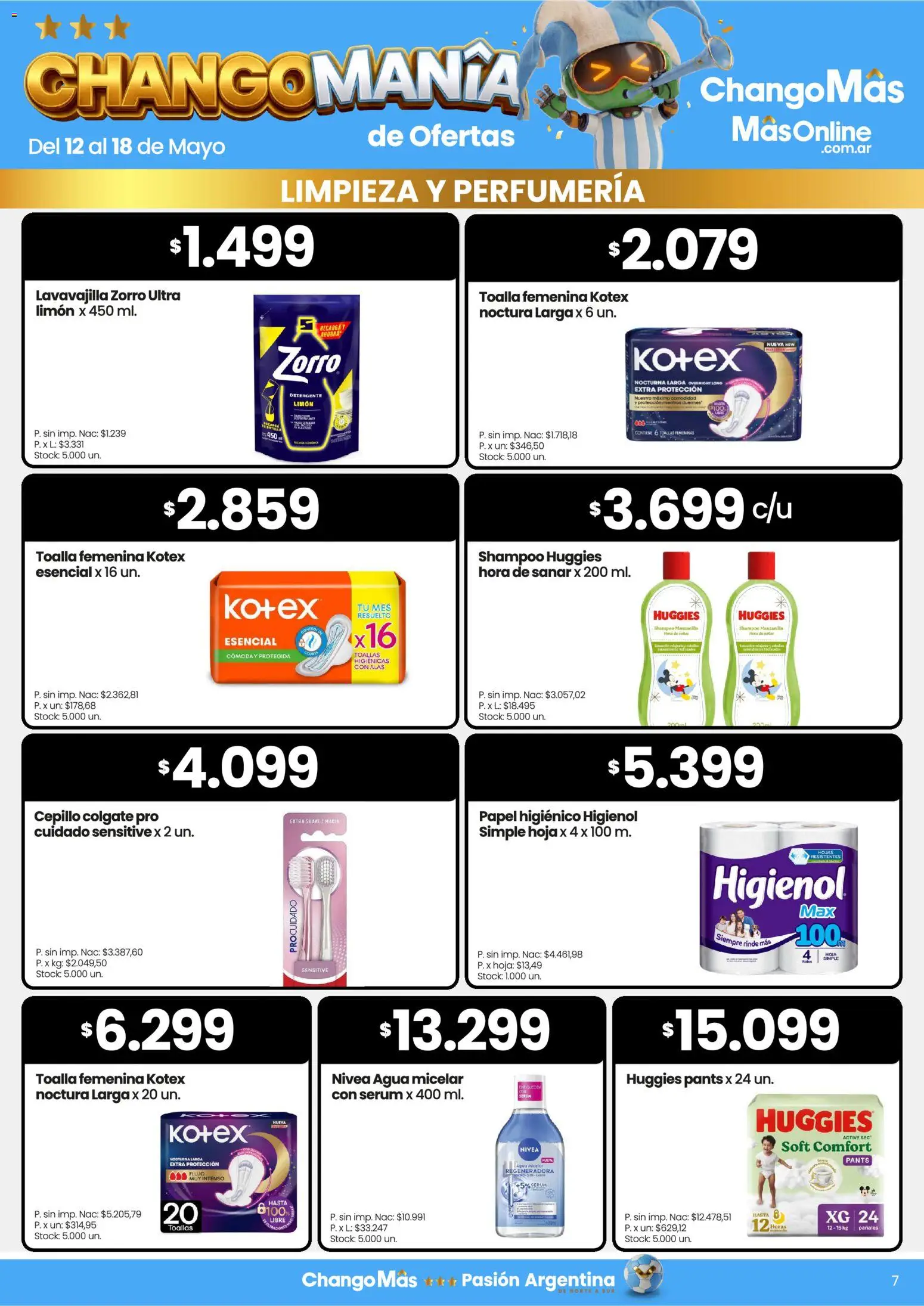 Changomas ofertas │ válido desde el 12.05.2026 | Página: 8 | Productos: Papel higiénico, Toallas, Detergente, Agua