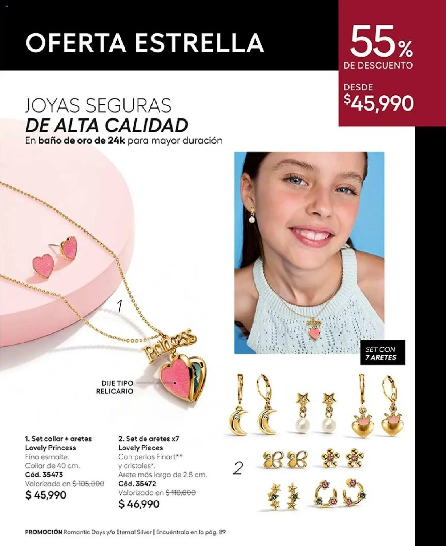 Ésika revista - valida desde el 07/09/2026 | Página: 95 | Productos: Aretes, Baño, Collar, Dije