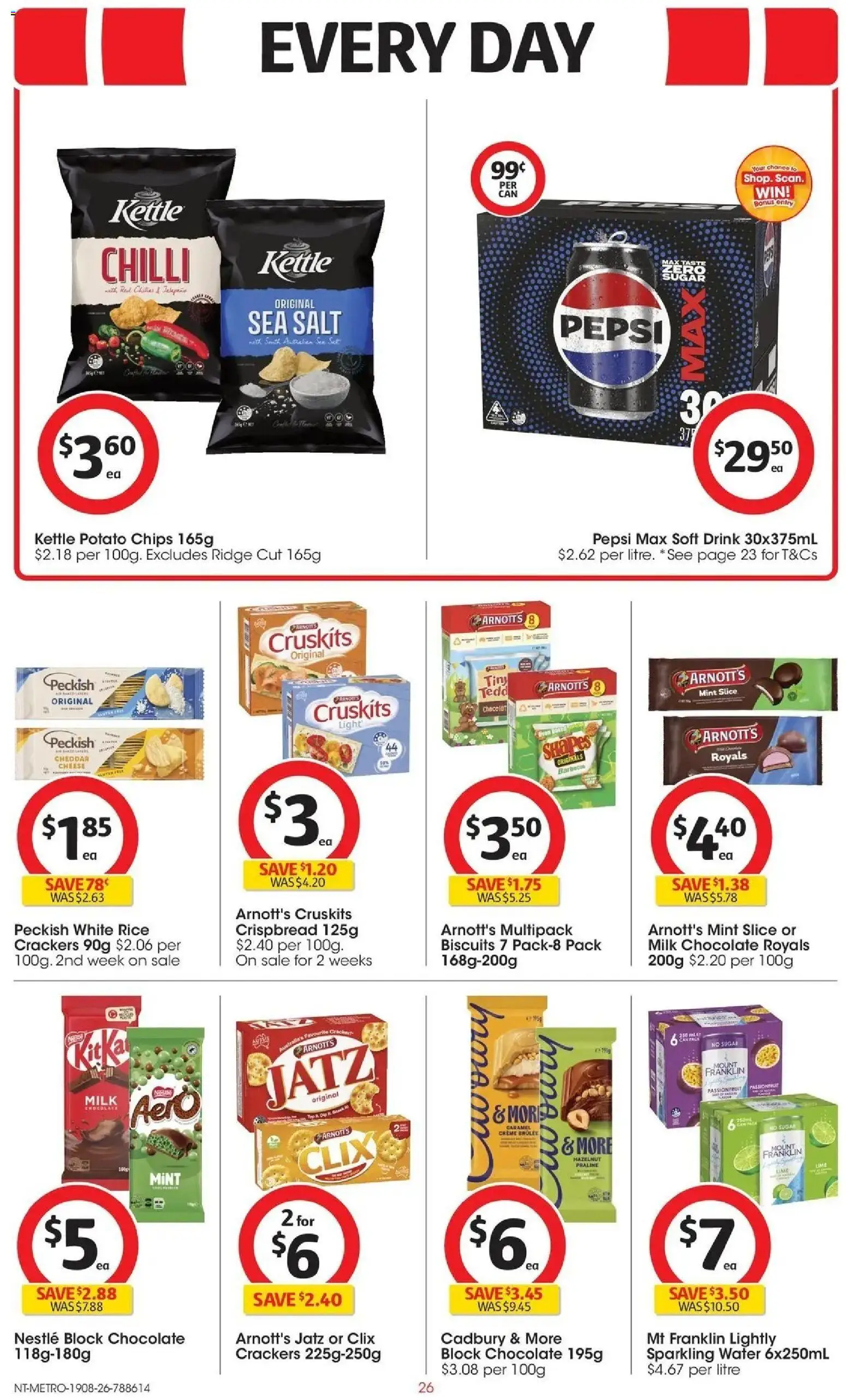 Coles catalogue - valid from 20/08/2026 | Page: 26 | Products: Biscuits, Salt, Sugar, Chilli
