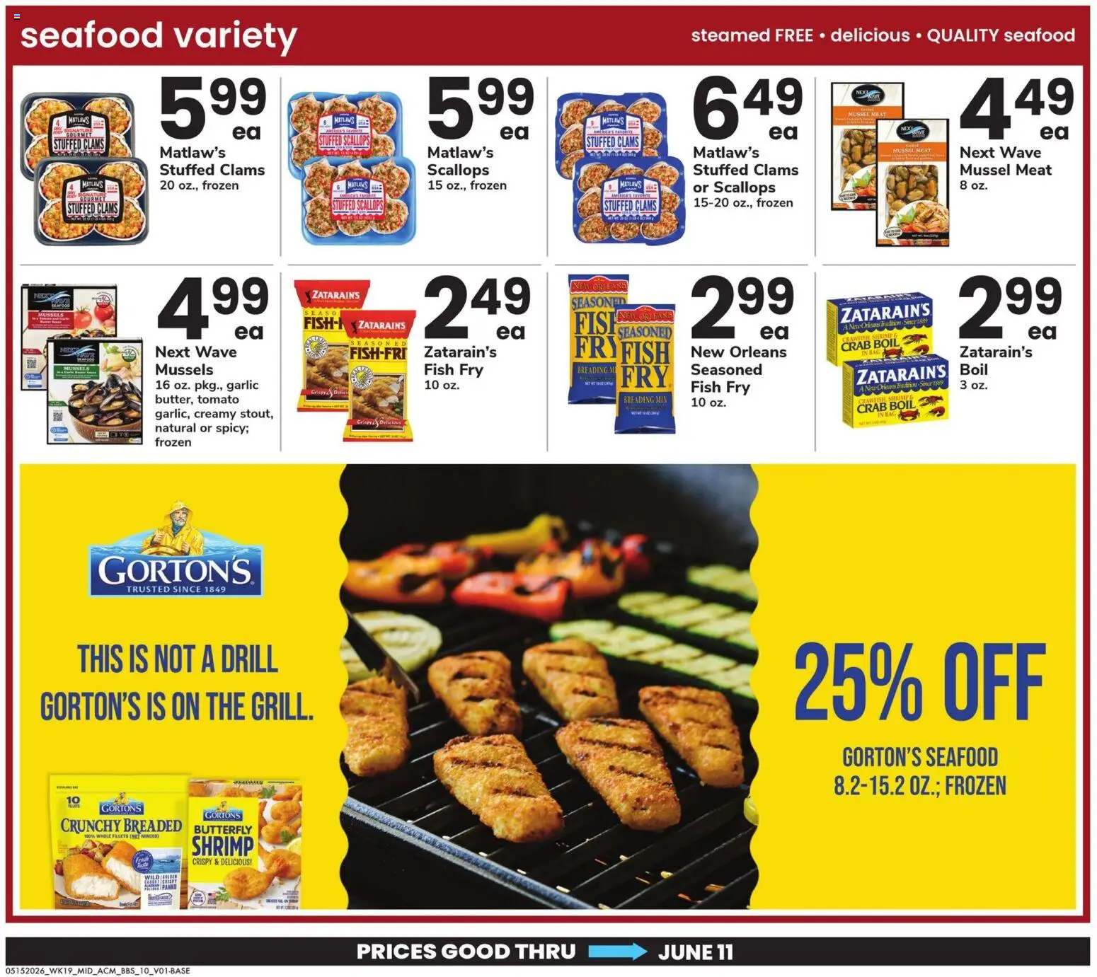 Acme Big Book of Savings - valid from 15.05.2026 | Page: 10 | Products: Fish, Seafood, Garlic, Bag