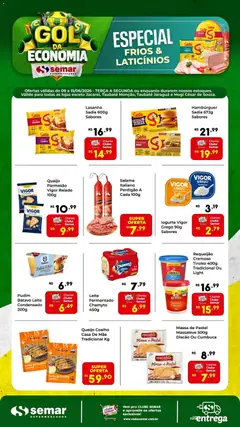Semar Supermercado ofertas Frios e Laticínios - Pré-Visualização do folheto da loja Semar Supermercado, válido de 09.06.2026