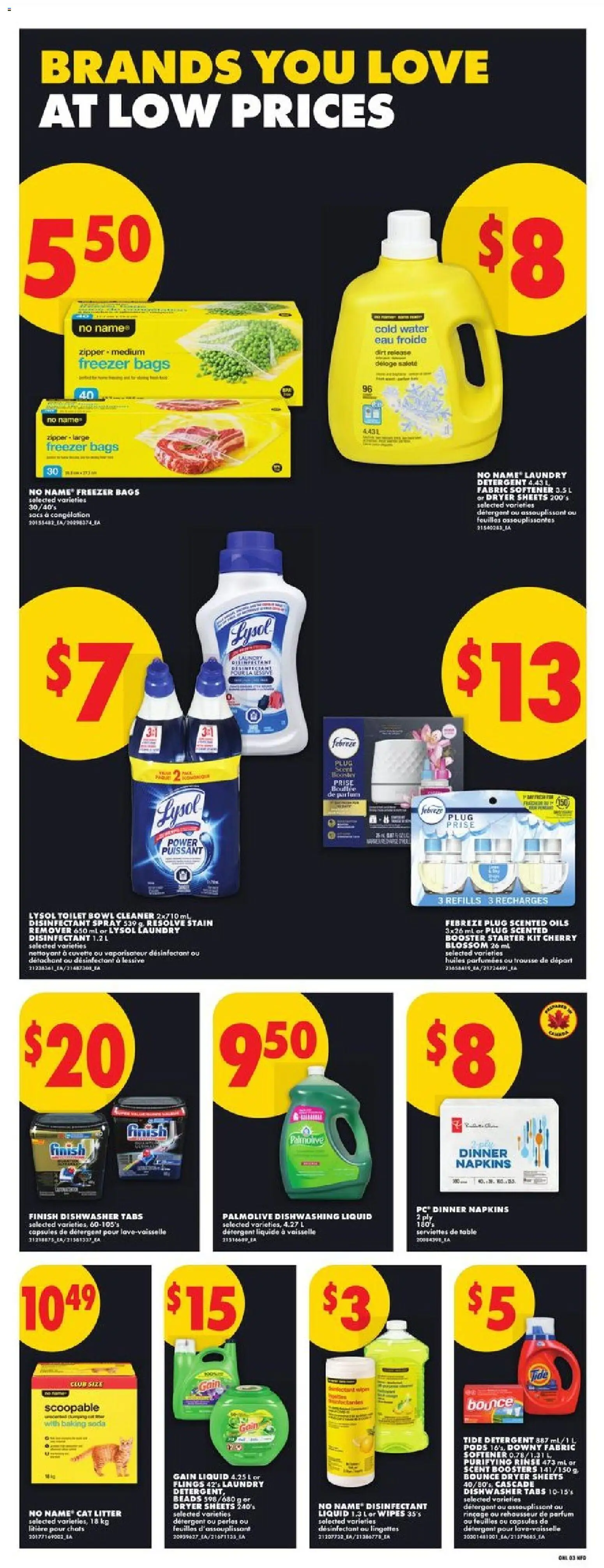 No Frills flyer valid from 28.05.2026 | Page: 7 | Products: Dishwasher, Fabric softener, Stain remover, Dishwasher tablets
