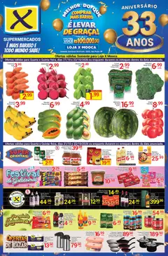 X Supermercados ofertas Feirão Mooca - Pré-Visualização do folheto da loja X Supermercados, válido de 21/10/2026
