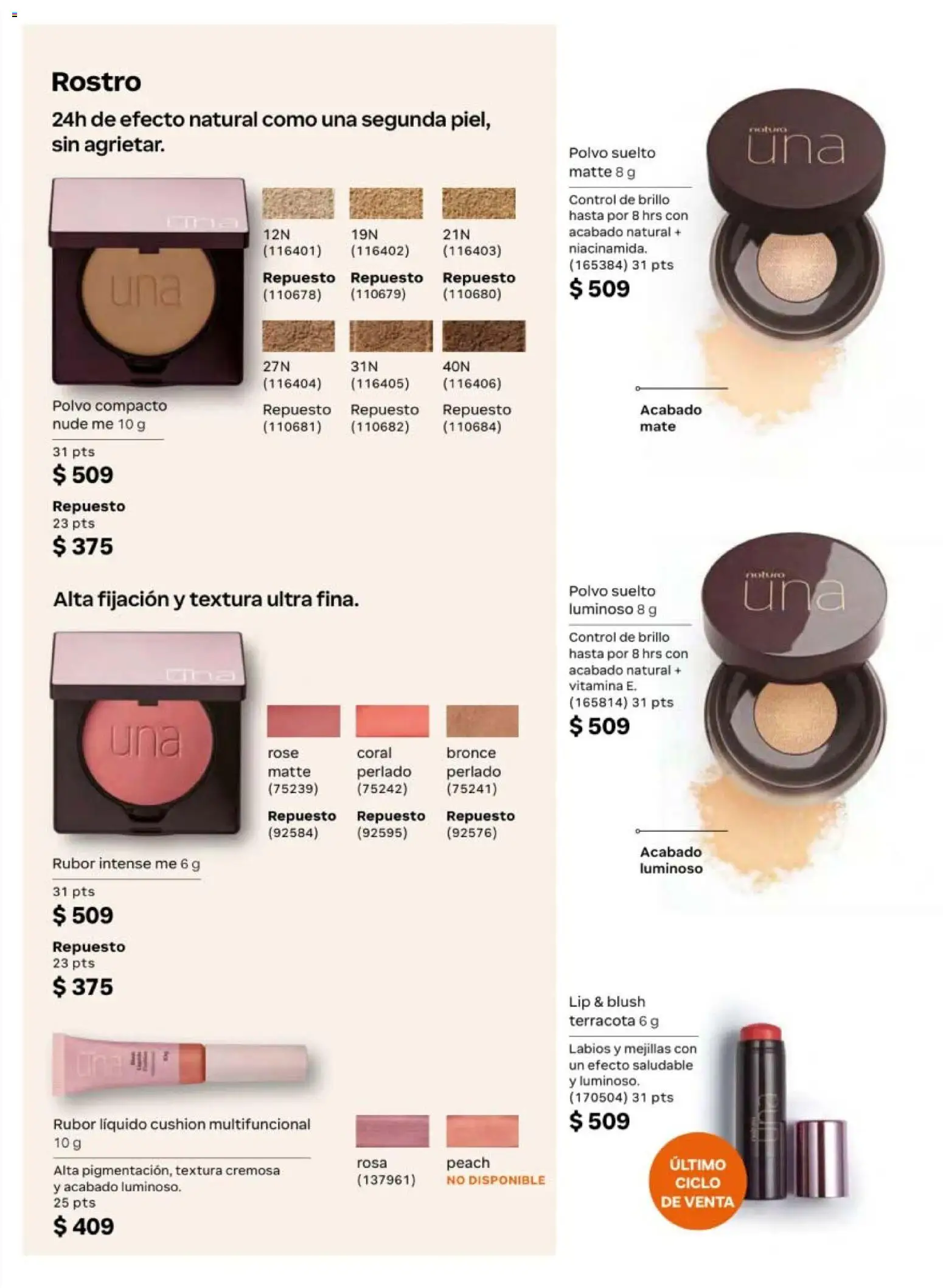Nuevas ofertas de Natura válidas en toda la República Mexicana desde el 08.05.2026. ¡Encuentra las mejores ofertas en Natura campaña 8 2026! | Página: 67 | Productos: Brillo, Polvo compacto, Mate, Polvo