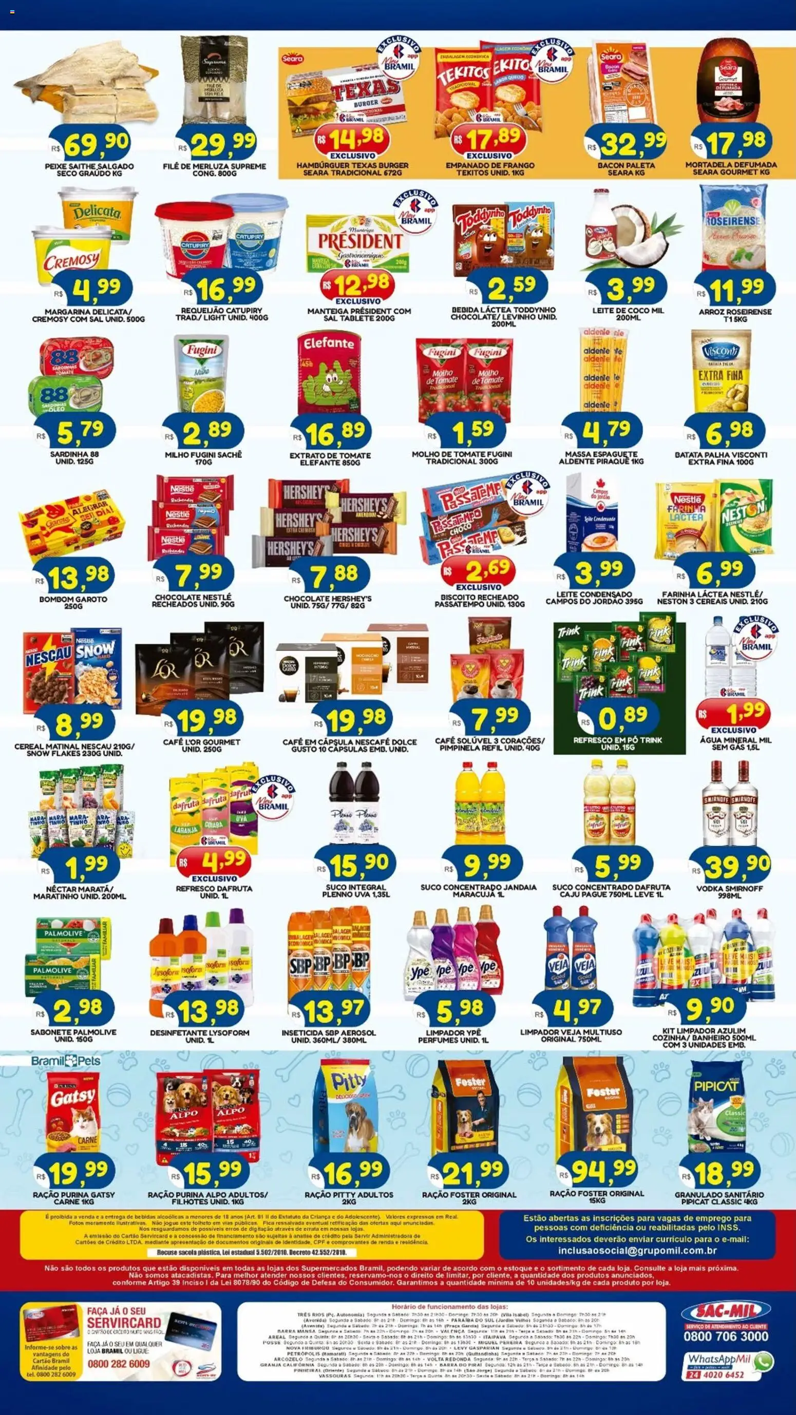 Bramil Supermercados Folheto - válido de 09.03.2026 | Página: 2 | Produtos: Nescau, Mortadela, Peixe, Requeijão
