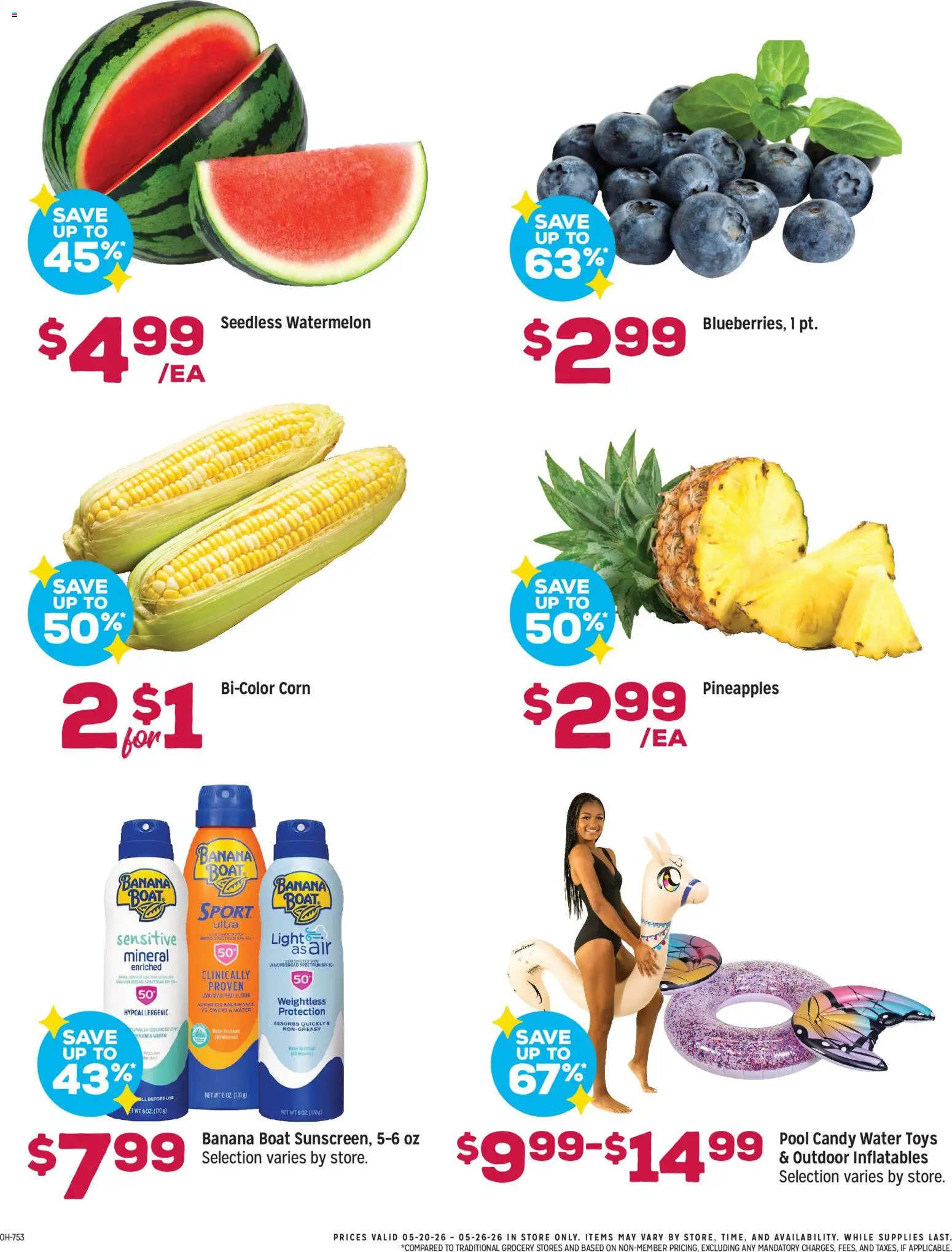 Grocery Outlet Weekly Ad - OH - valid from 20.05.2026 | Page: 4 | Products: Corn, Water, Watermelon
