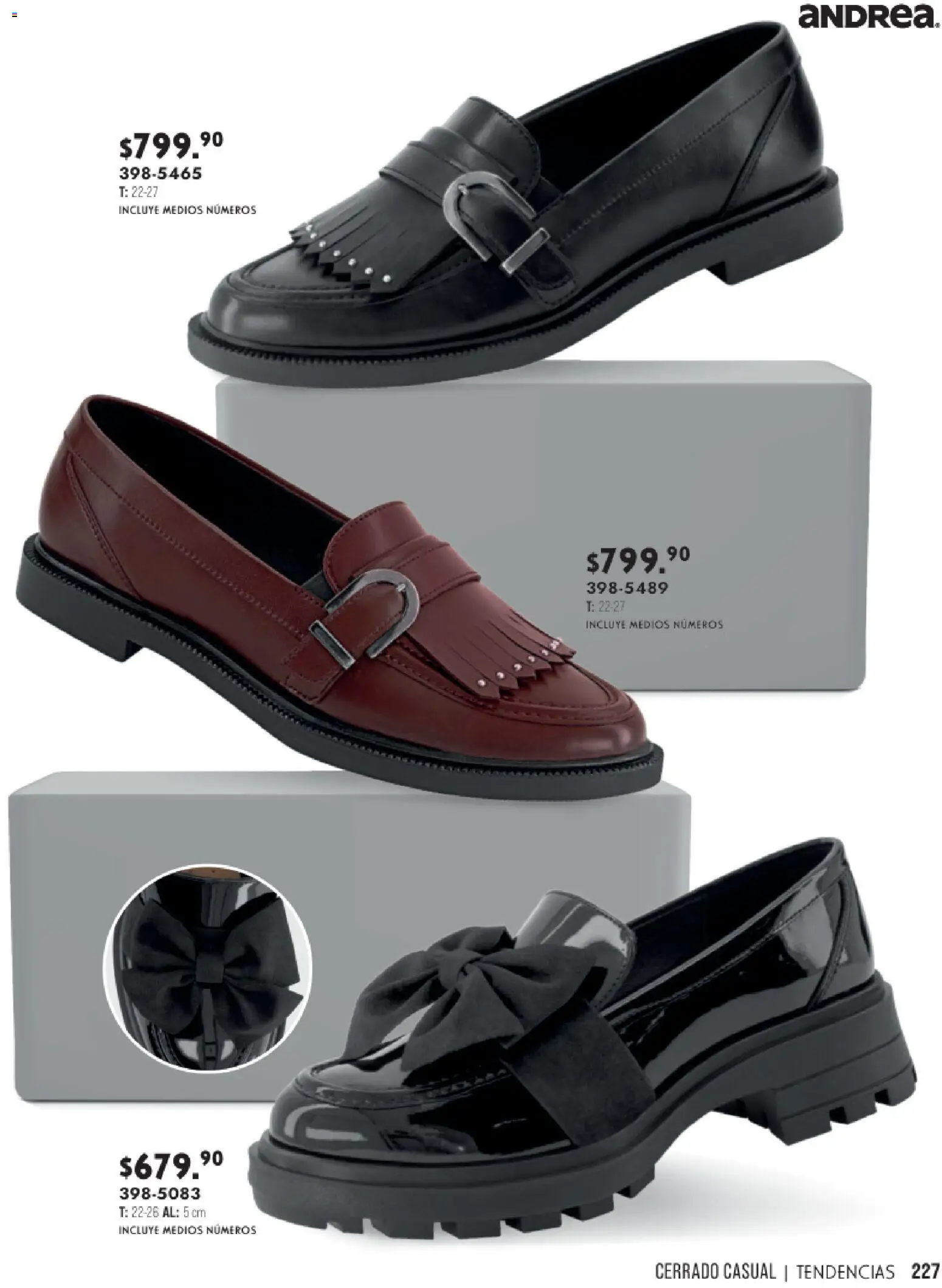 Nuevas ofertas de Andrea válidas en toda la República Mexicana desde el 23/08/2026. ¡Encuentra las mejores ofertas en Andrea catálogo Otoño Invierno! | Página: 227
