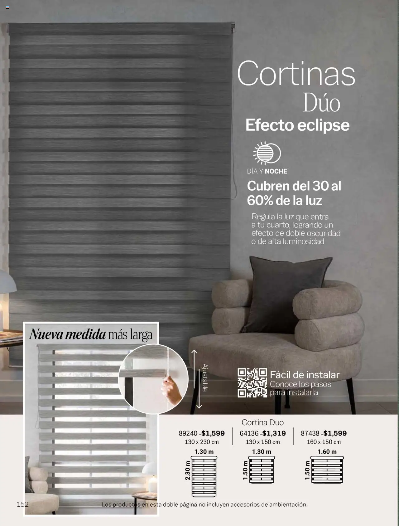 Nuevas ofertas de Vianney válidas en toda la República Mexicana desde el 15/08/2025. ¡Encuentra las mejores ofertas en Vianney - Catálogo Invierno! | Página: 154 | Productos: Cortinas
