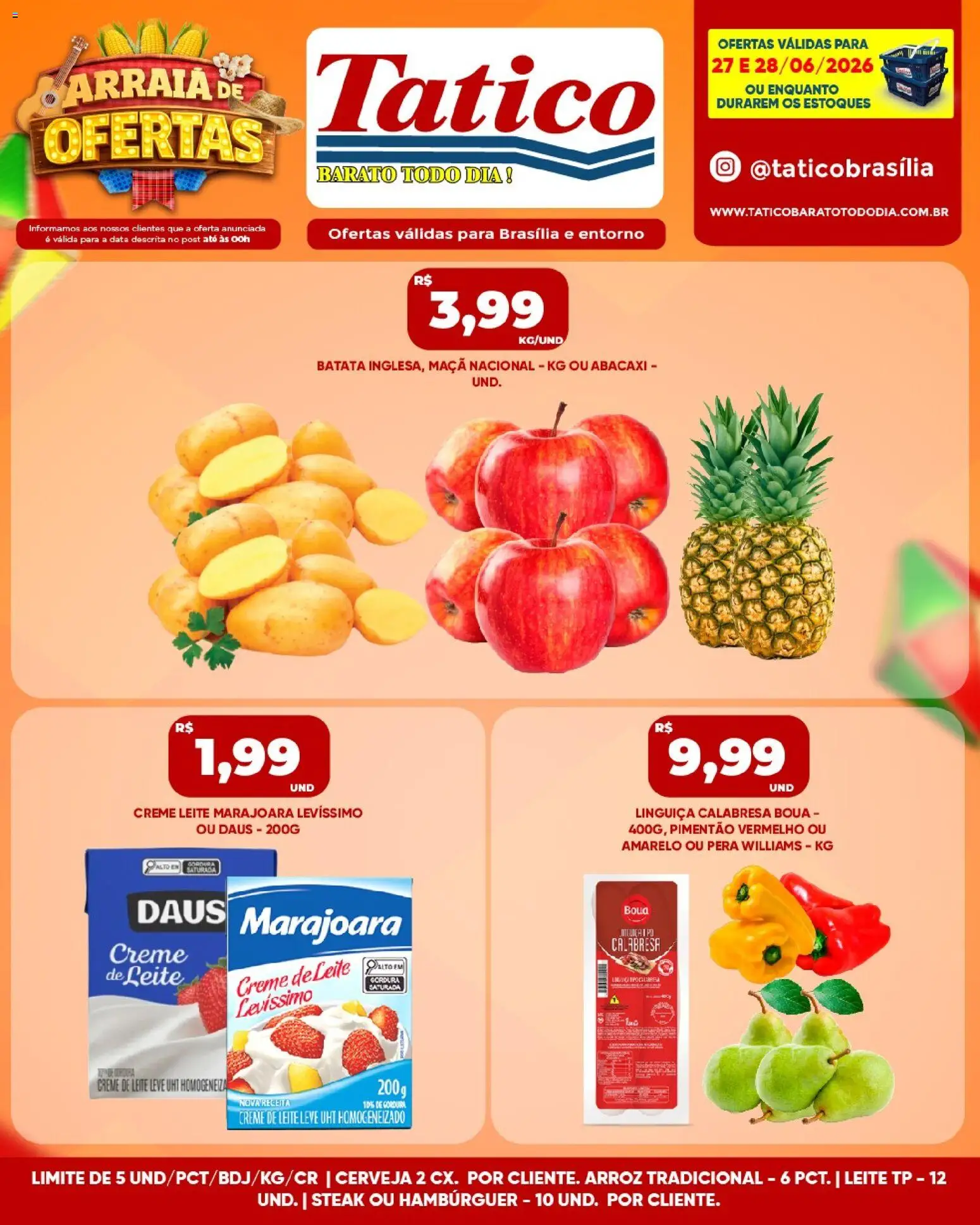 Tatico Folheto - válido de 29/06/2026 | Página: 31 | Produtos: Pimentão, Linguiça, Cerveja, Creme