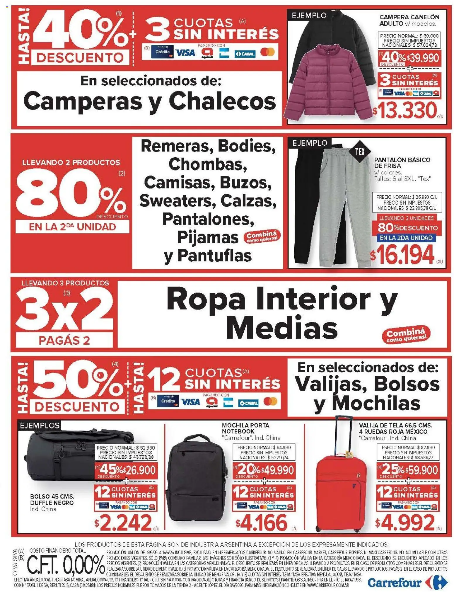 Carrefour ofertas │ válido desde el 09.06.2026 | Página: 32 | Productos: Campera, Valija, Notebook, Bolso