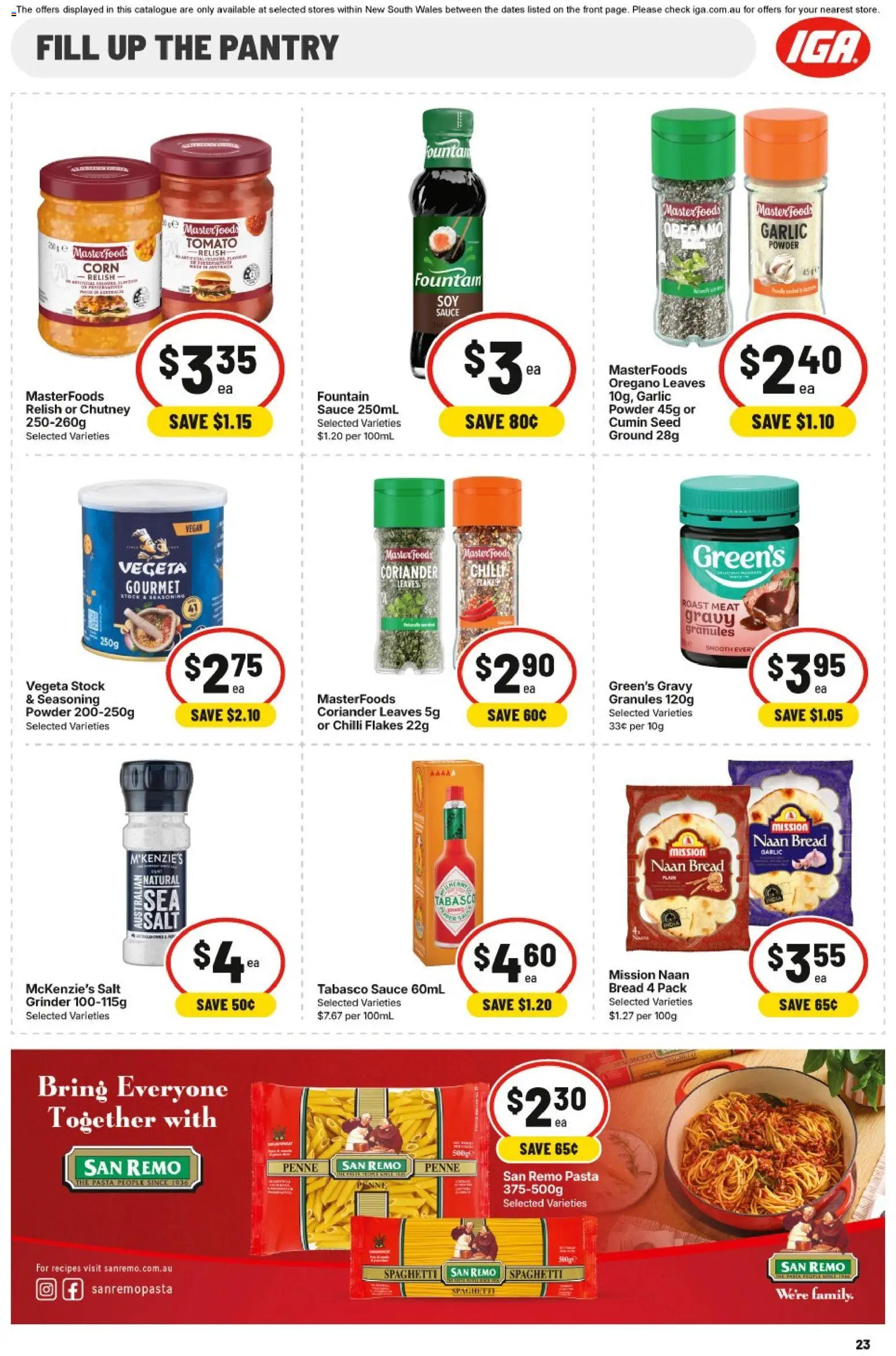 IGA catalogue - valid from 08/07/2026 | Page: 21 | Products: Pasta, Sauce, Fountain, Garlic