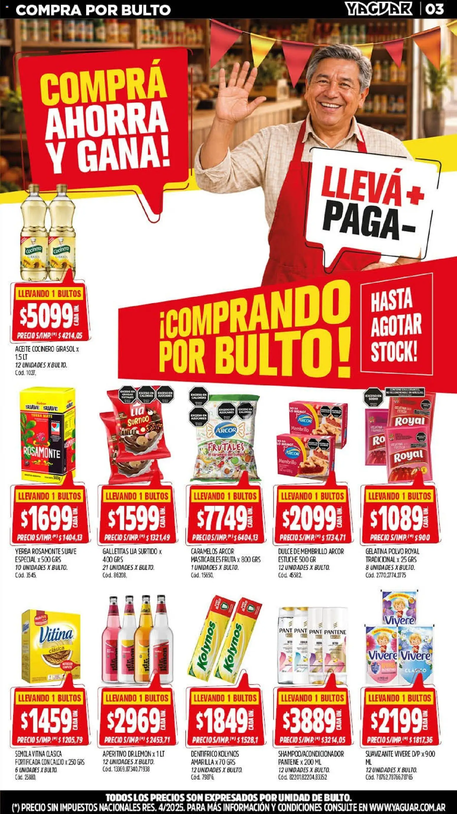 Yaguar - Oferta Semanal Mar del Plata │ válido desde el 14/09/2026 | Página: 3 | Productos: Aceite, Polvo, Gelatina, Dulce