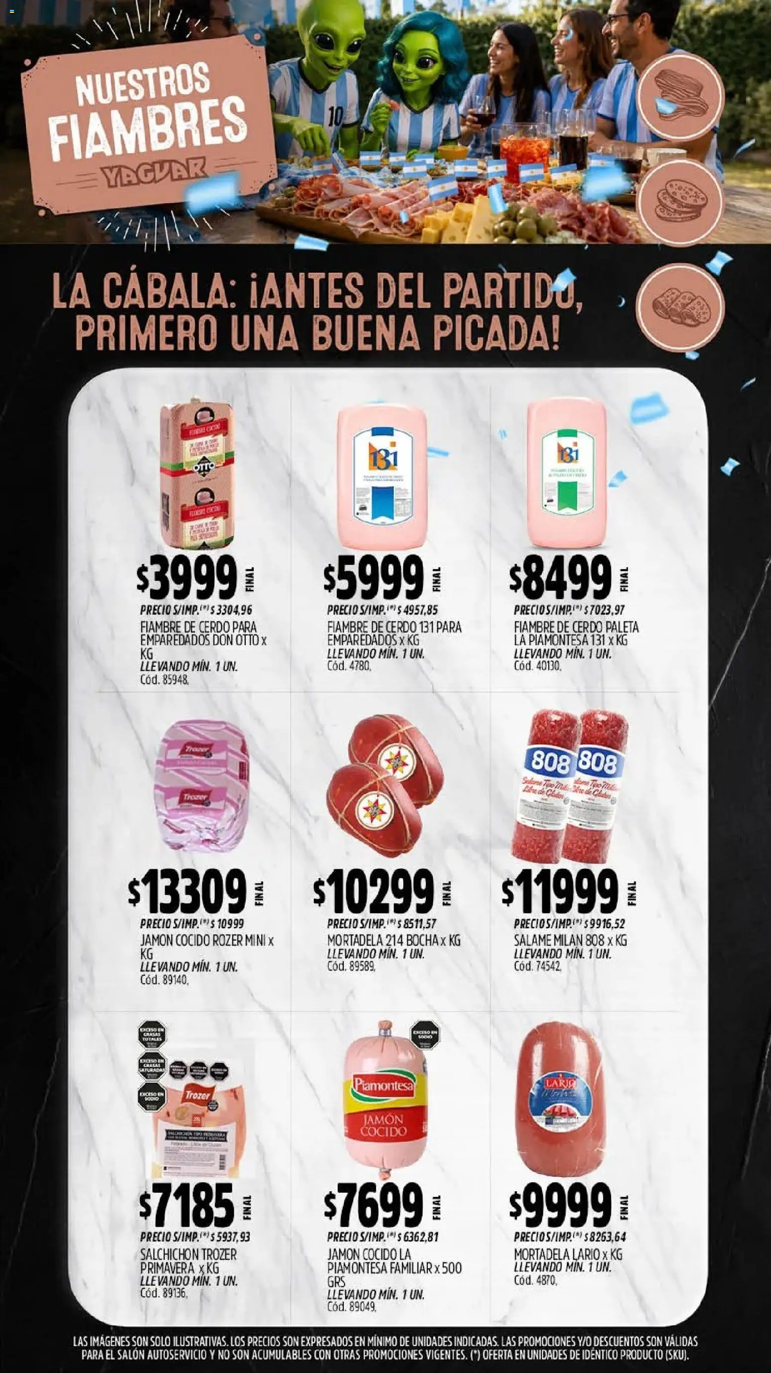 Yaguar - Oferta Semanal Parque Chacabuco │ válido desde el 13/07/2026 | Página: 8 | Productos: Jamón cocido, Mortadela, Paleta, Cerdo