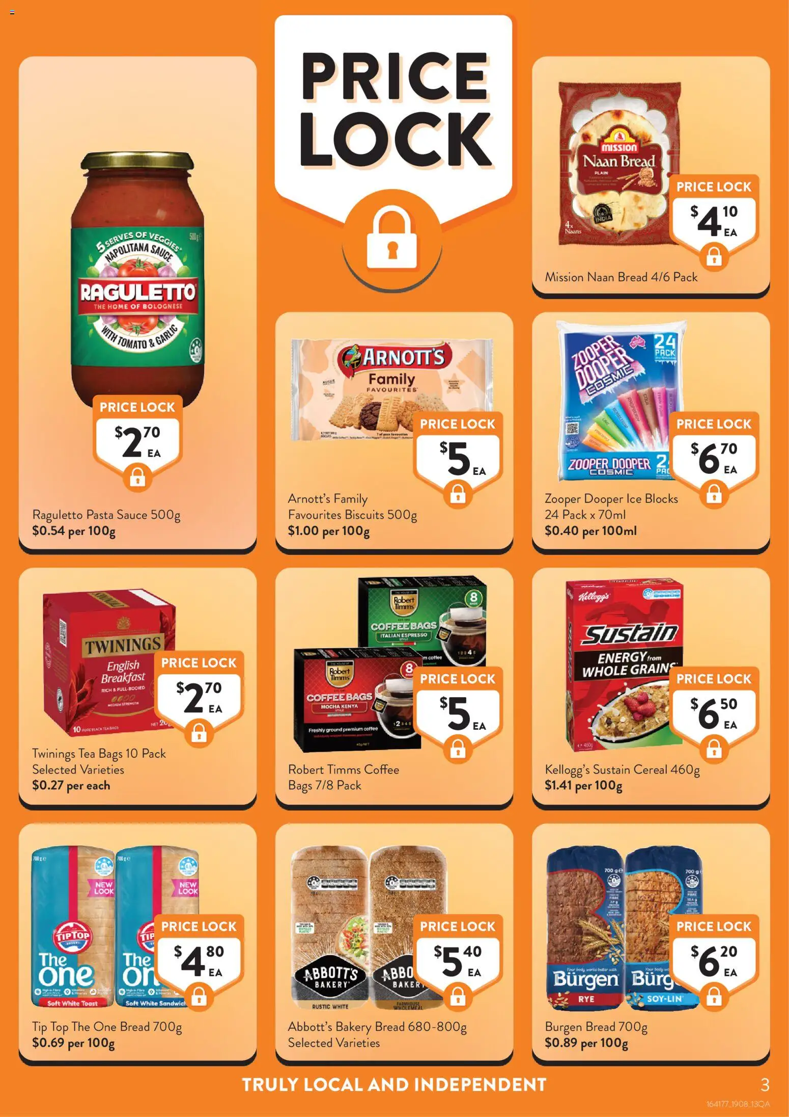 Foodworks catalogue - valid from 19/08/2026 | Page: 3 | Products: Tea, Cereal, Biscuits, Garlic