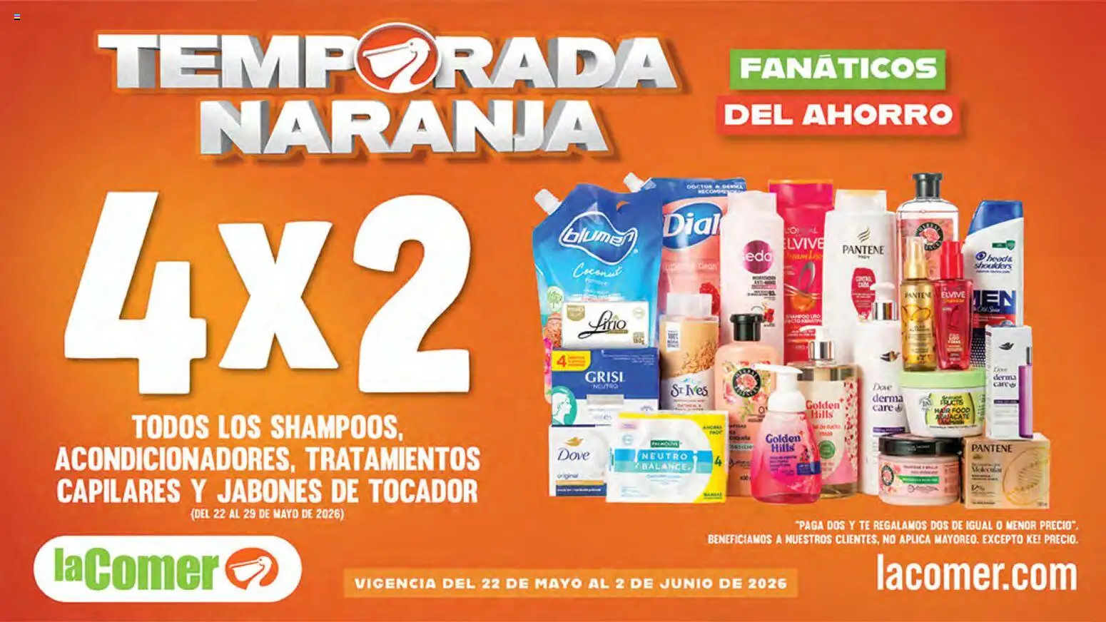 Nuevas ofertas de La Comer válidas en toda la República Mexicana desde el 22.05.2026. ¡Encuentra las mejores ofertas en La Comer folleto! | Página: 1 | Productos: Aguacate, Té