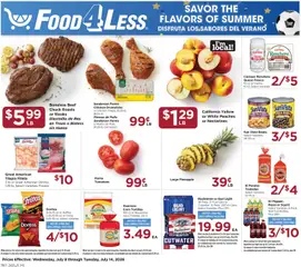 Preview of Food 4 Less weekly ads valid from 07/08/2026