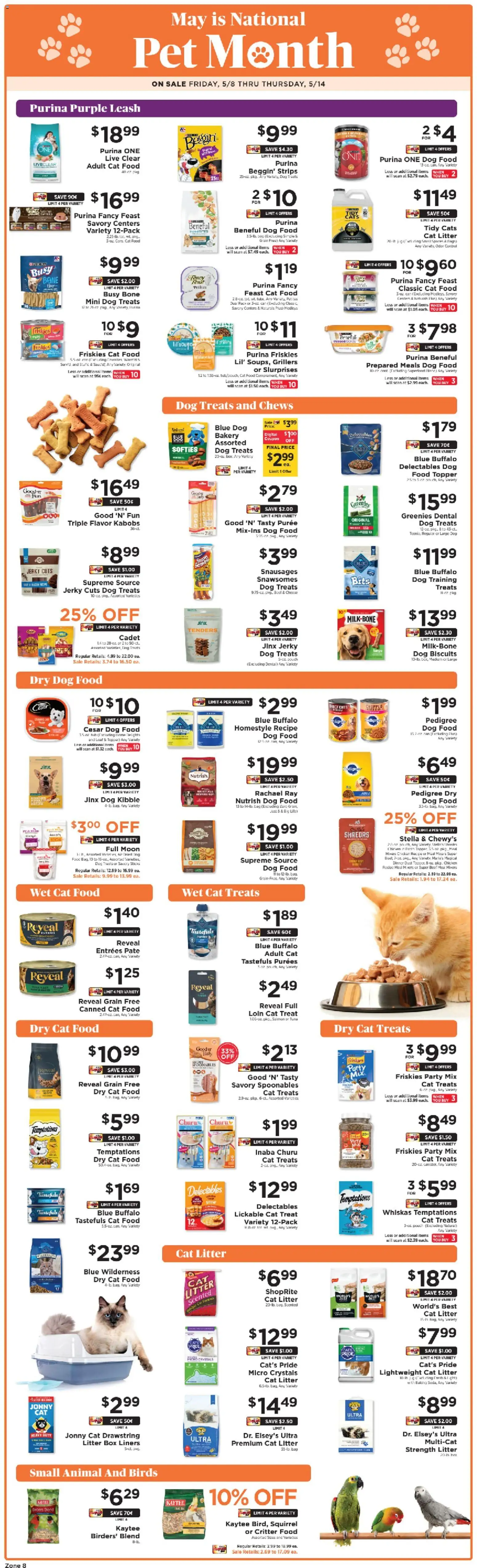 ShopRite Weekly Ad - valid from 08.05.2026 | Page: 12 | Products: Bakery, Box, Dog Treats, Cat Litter
