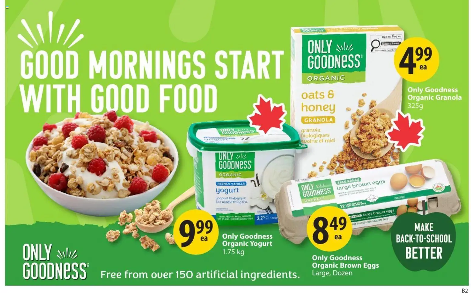 Save on foods flyer valid from Aug 20, 2026 | Page: 14 | Products: Oats, Food, Yogurt, Eggs