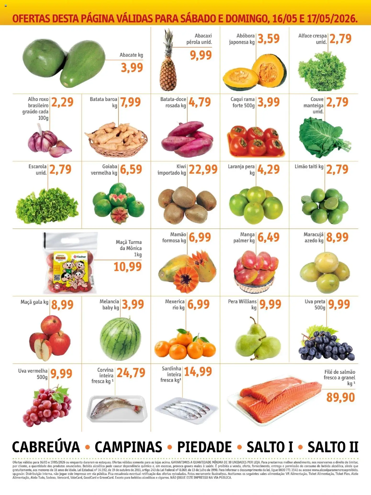 Sonda Folheto - válido de 15.05.2026 | Página: 7 | Produtos: Salmão, Abacaxi, Kiwi, Batata