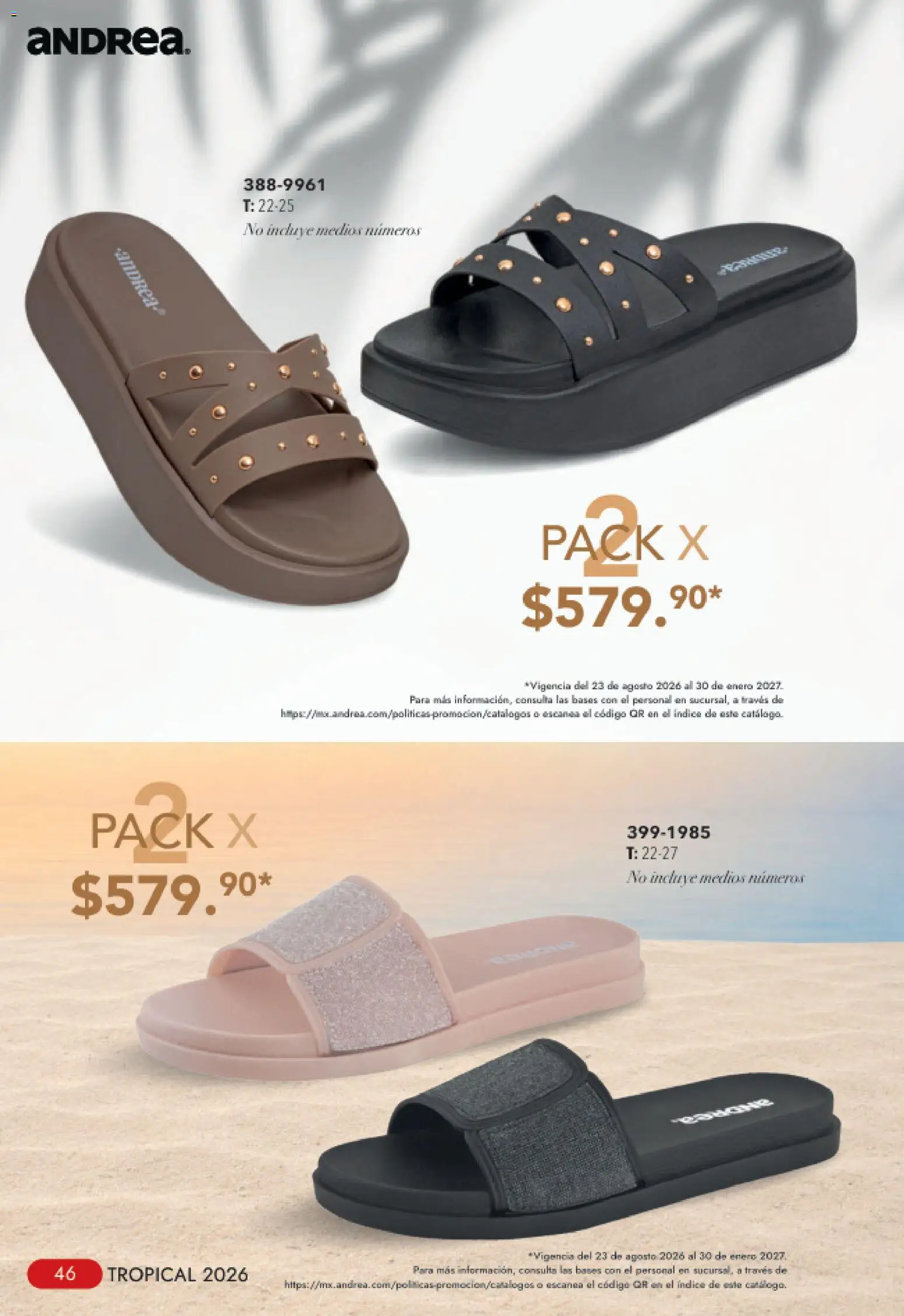 Nuevas ofertas de Andrea válidas en toda la República Mexicana desde el 23/08/2026. ¡Encuentra las mejores ofertas en Andrea catálogo Tropical! | Página: 46