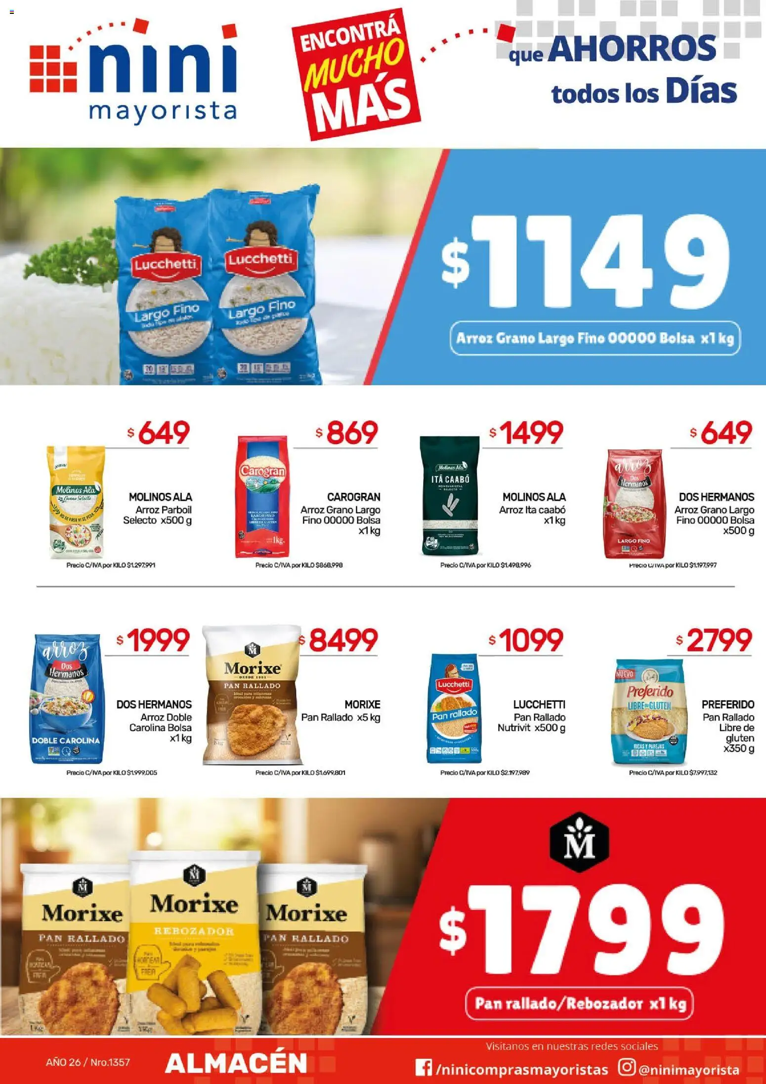NINI Mayorista ofertas │ válido desde el 27.04.2026 | Página: 23 | Productos: Bolsa, Pan, Arroz, Pan rallado