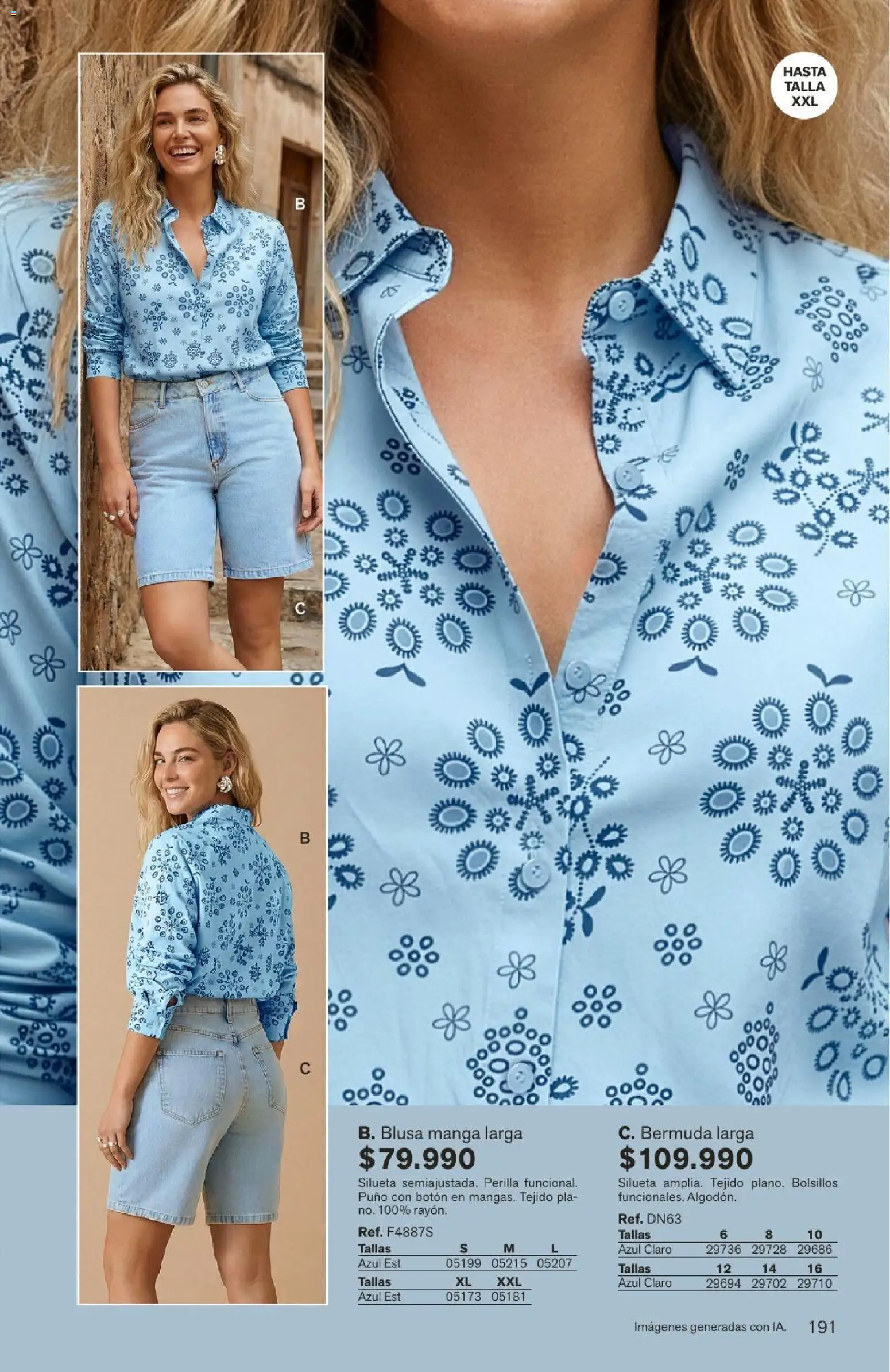 Leonisa revista - valida desde el 04/08/2026 | Página: 191 | Productos: Bolsillos, Bermuda, Blusa