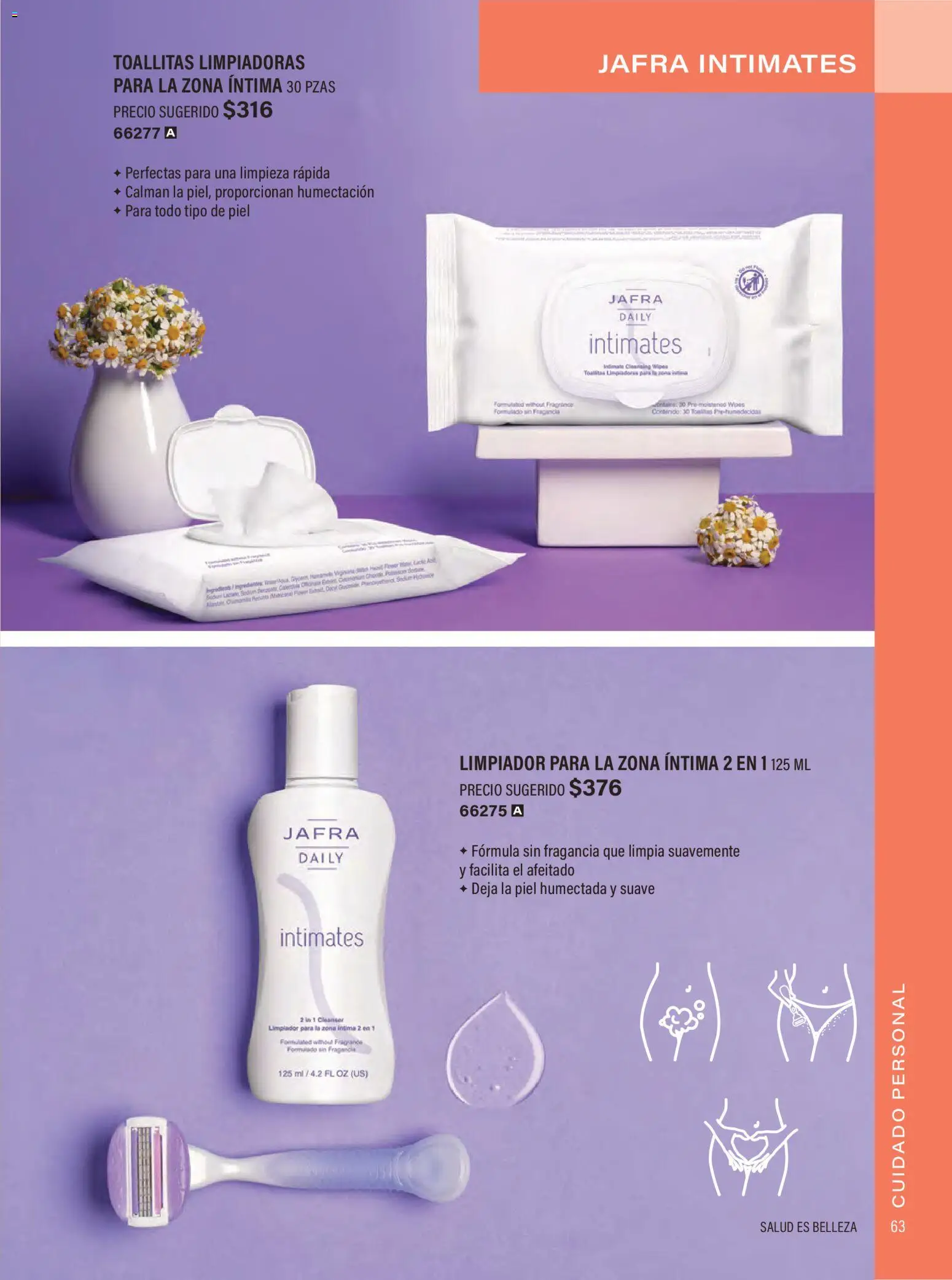 Nuevas ofertas de JAFRA válidas en toda la República Mexicana desde el 01/07/2026. ¡Encuentra las mejores ofertas en JAFRA catálogo Organizador de Ventas! | Página: 63 | Productos: Limpiador, Fragancia