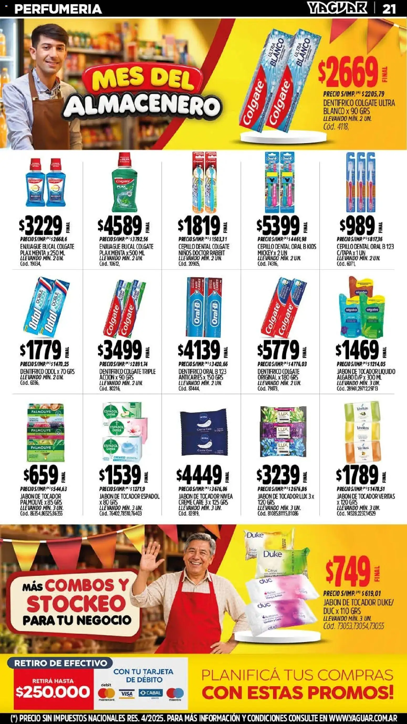Yaguar - Oferta Semanal Córdoba │ válido desde el 21/09/2026 | Página: 21 | Productos: Cepillo, Jabón, Enjuague bucal