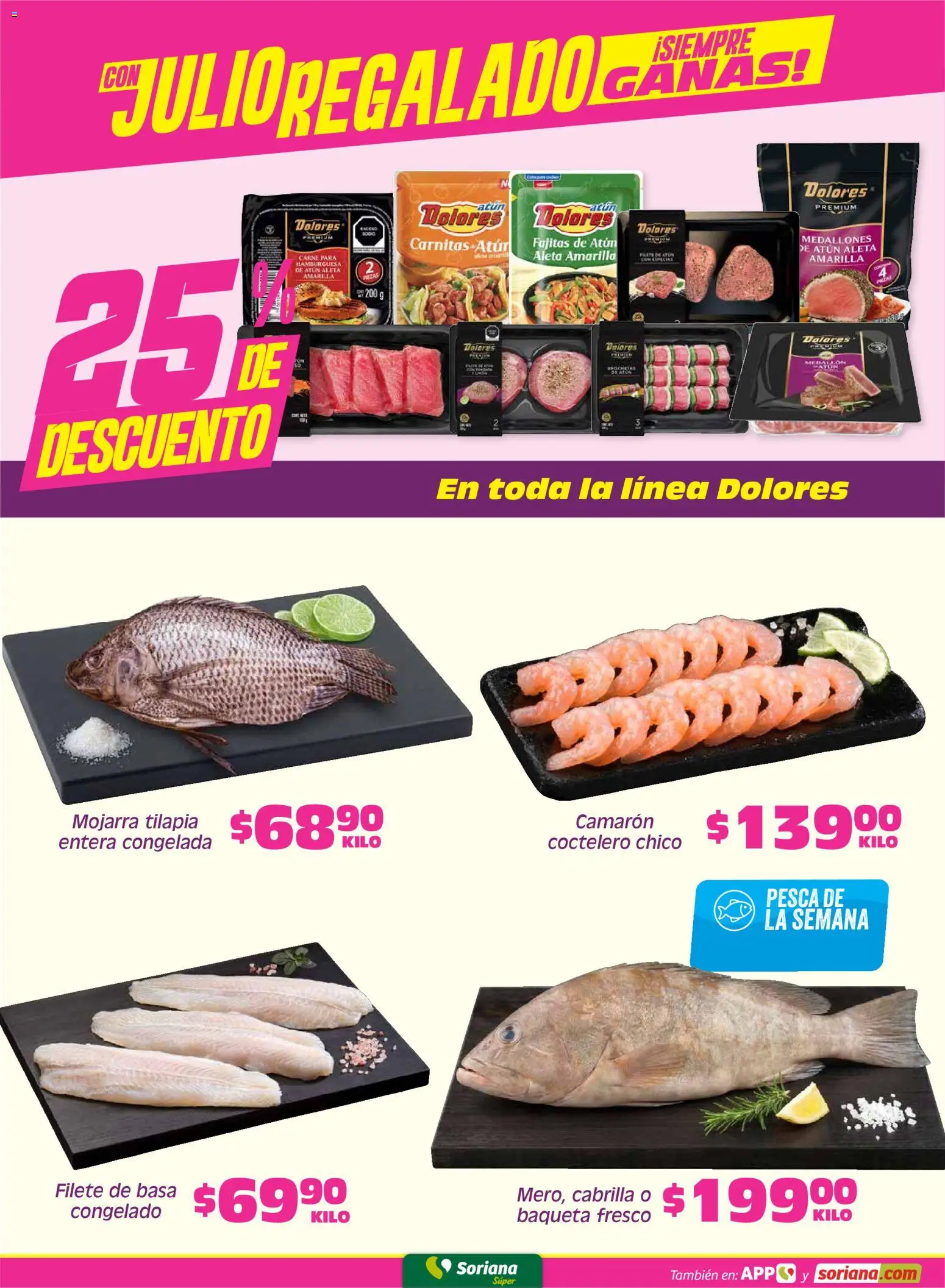 Nuevas ofertas de Soriana válidas en toda la República Mexicana desde el 17/07/2026. ¡Encuentra las mejores ofertas en Soriana Fin de Semana Súper: BCS, Son y Sin! | Página: 5 | Productos: Atún
