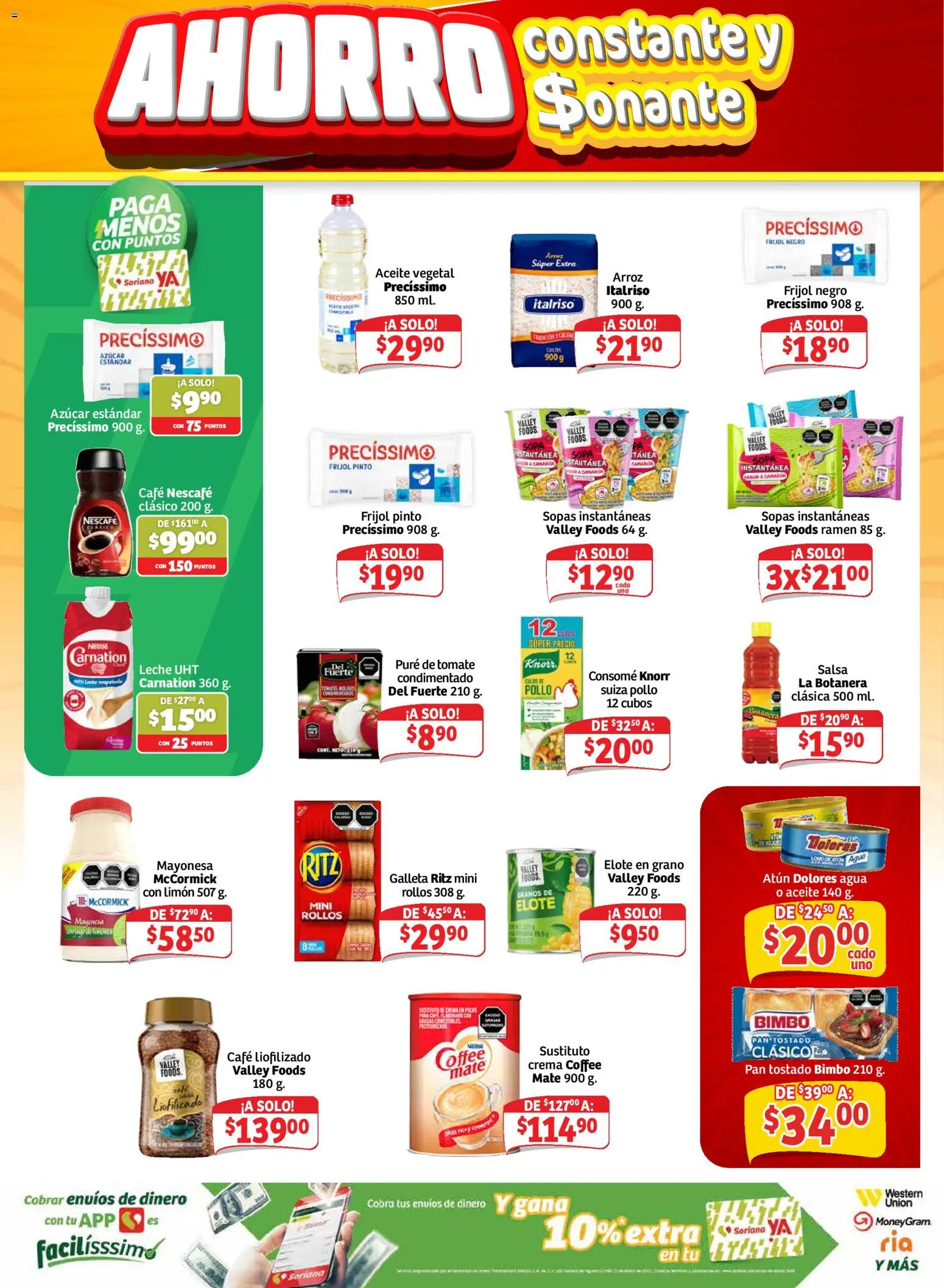 Nuevas ofertas de Soriana válidas en toda la República Mexicana desde el 06/08/2026. ¡Encuentra las mejores ofertas en Soriana Ahorro constante y sonante Mercado Nacional! | Página: 2