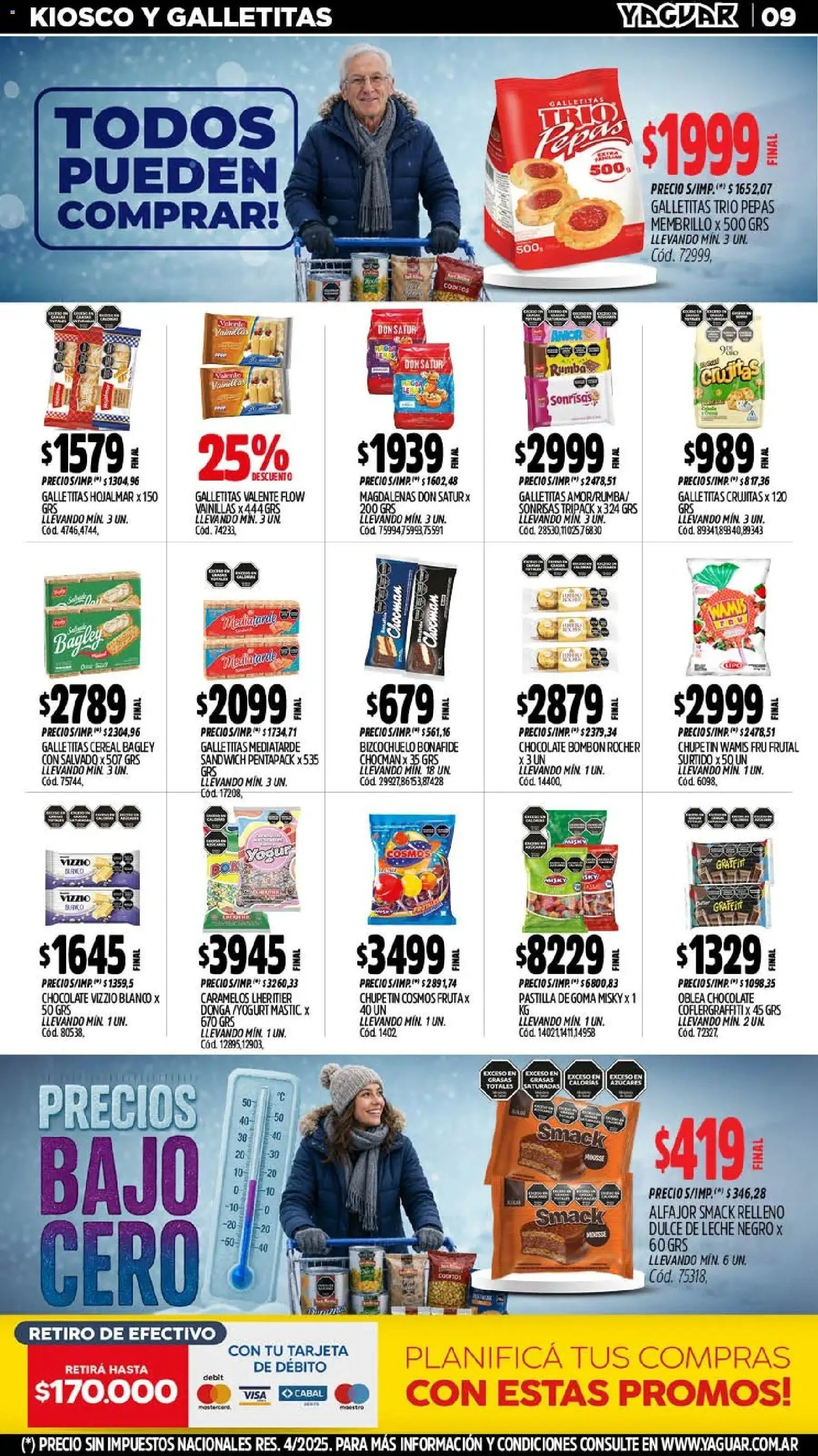 Yaguar - Oferta Semanal Chaco │ válido desde el 20/07/2026 | Página: 9 | Productos: Galletitas, Mousse, Leche, Alfajor