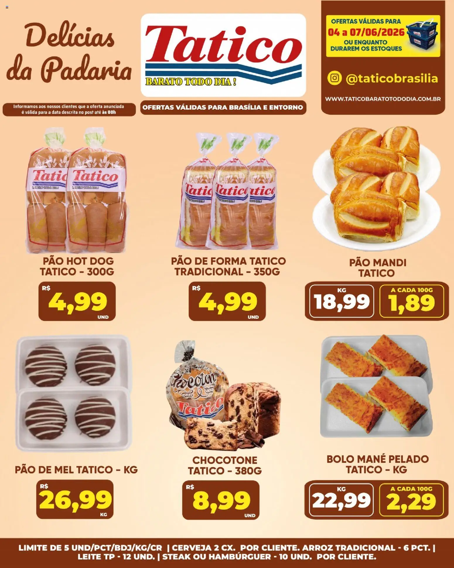 Tatico Folheto - válido de 06.06.2026 | Página: 30 | Produtos: Leite, Pão, Cerveja, Bolo