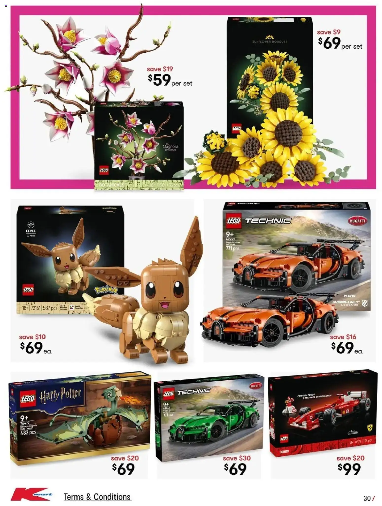 Kmart catalogue - valid from 17/09/2026 | Page: 30 | Products: Sunflower, LEGO, LEGO Harry Potter