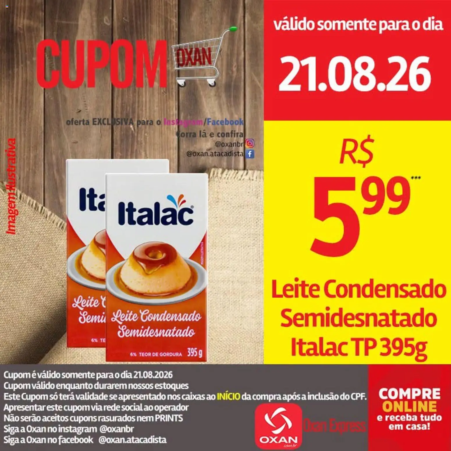 Oxan Atacadista Folheto - válido de 21/08/2026 | Página: 18 | Produtos: Leite, Leite condensado