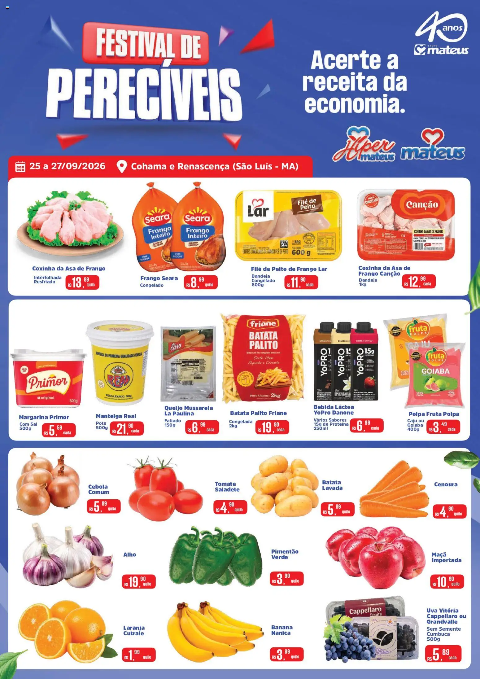 Mateus Folheto - válido de 25/09/2026 | Página: 1 | Produtos: Carne, Bebida, Batata, Sal
