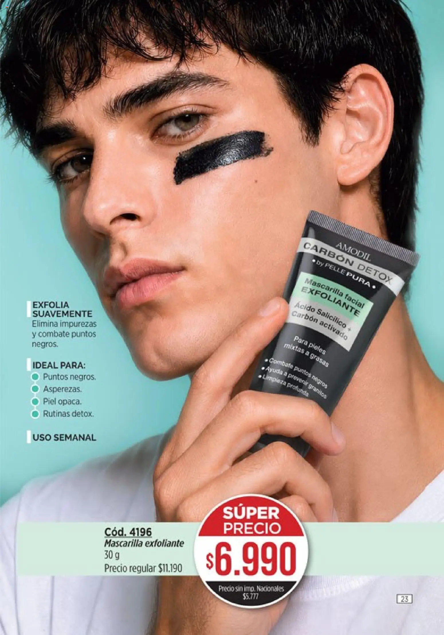 Catálogo Amodil Campaña 15 │ válido desde el 26/08/2026 | Página: 23 | Productos: Mascarilla, Exfoliante, Carbón activado