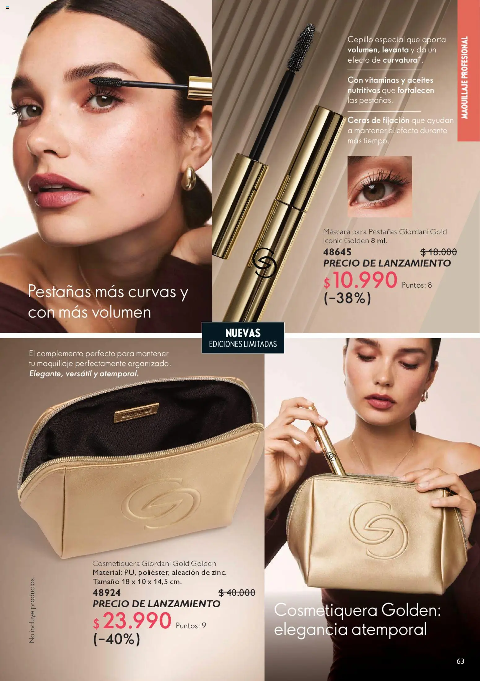 Oriflame Catálogo │ válido desde el 09.05.2026 | Página: 65 | Productos: Vitaminas, Maquillaje, Cepillo, Máscara