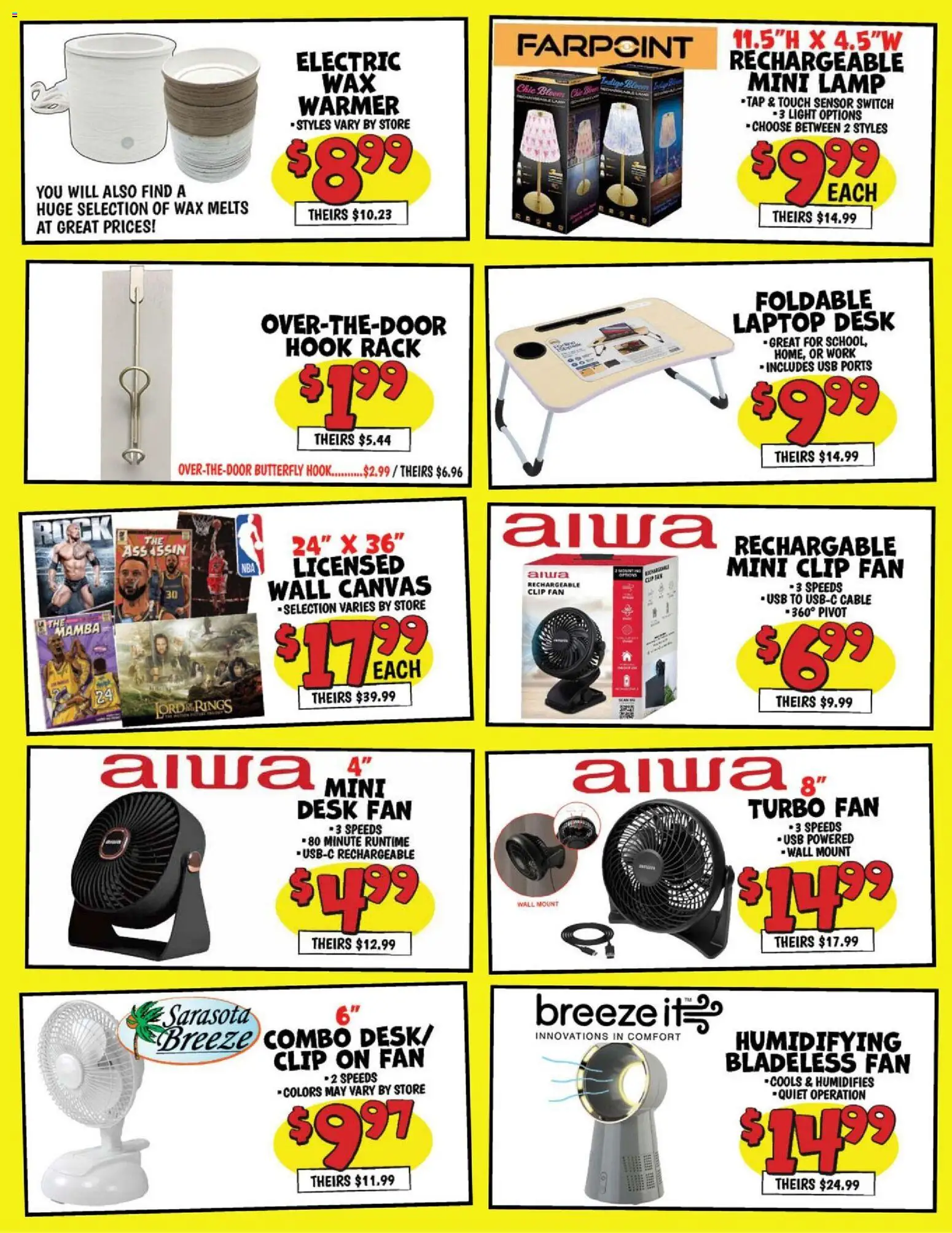Ollie's Ad - valid from 07/14/2026 | Page: 4 | Products: Canvas, Clip, Cable, Laptop