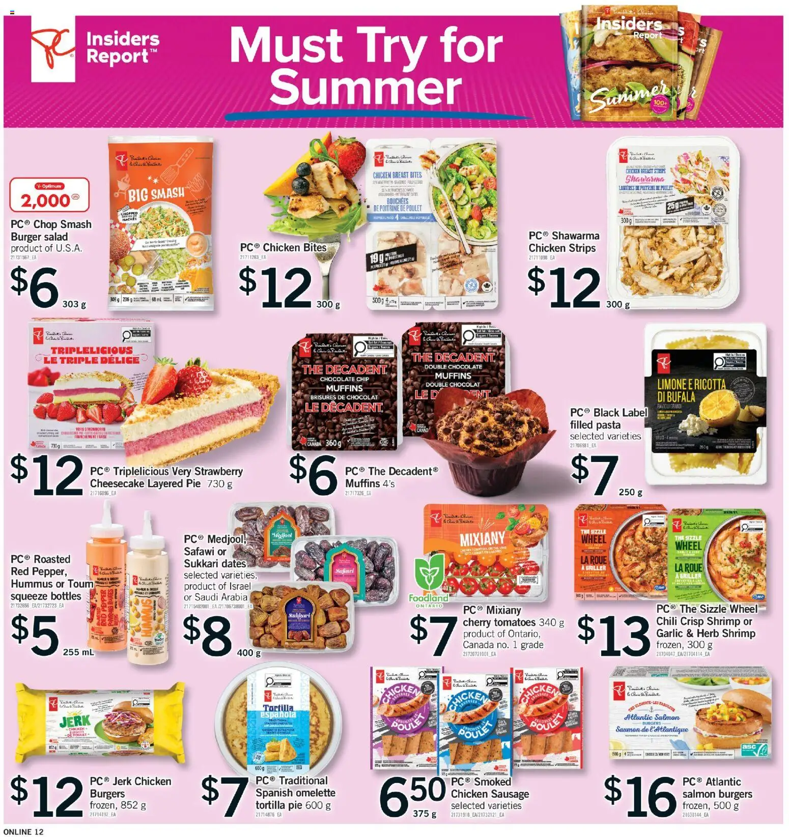 Fortinos flyer valid from 04.06.2026 | Page: 12 | Products: Salad, Chocolate, Chicken, Tomatoes