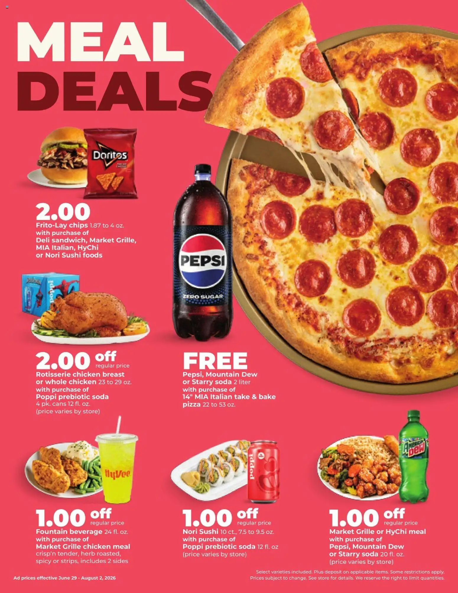 HyVee Monthly Ad - valid from 06/29/2026 | Page: 16 | Products: Pizza, Chips, Sugar