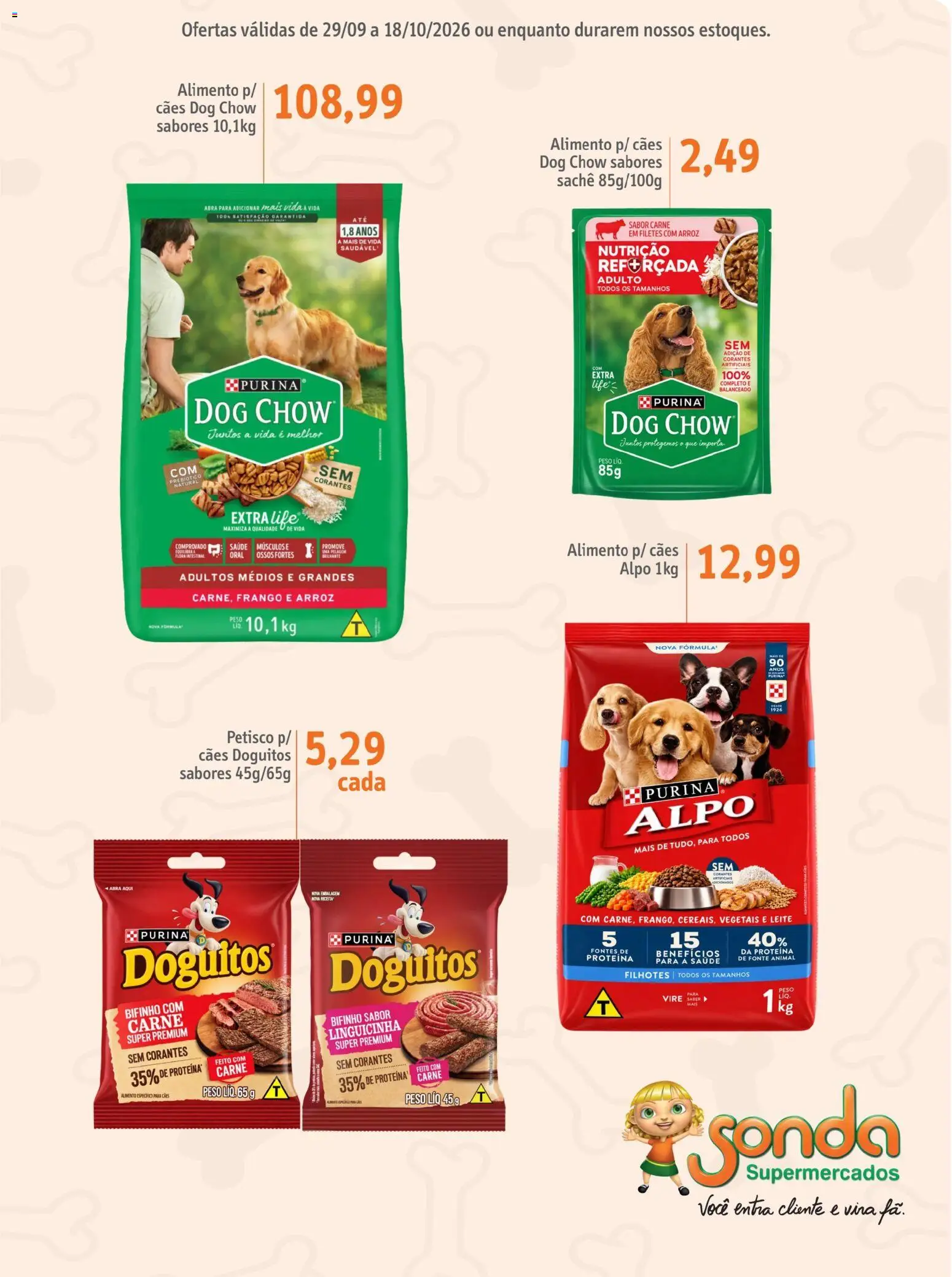 Sonda Folheto - válido de 29/09/2026 | Página: 5 | Produtos: Leite, Arroz, Frango, Proteína