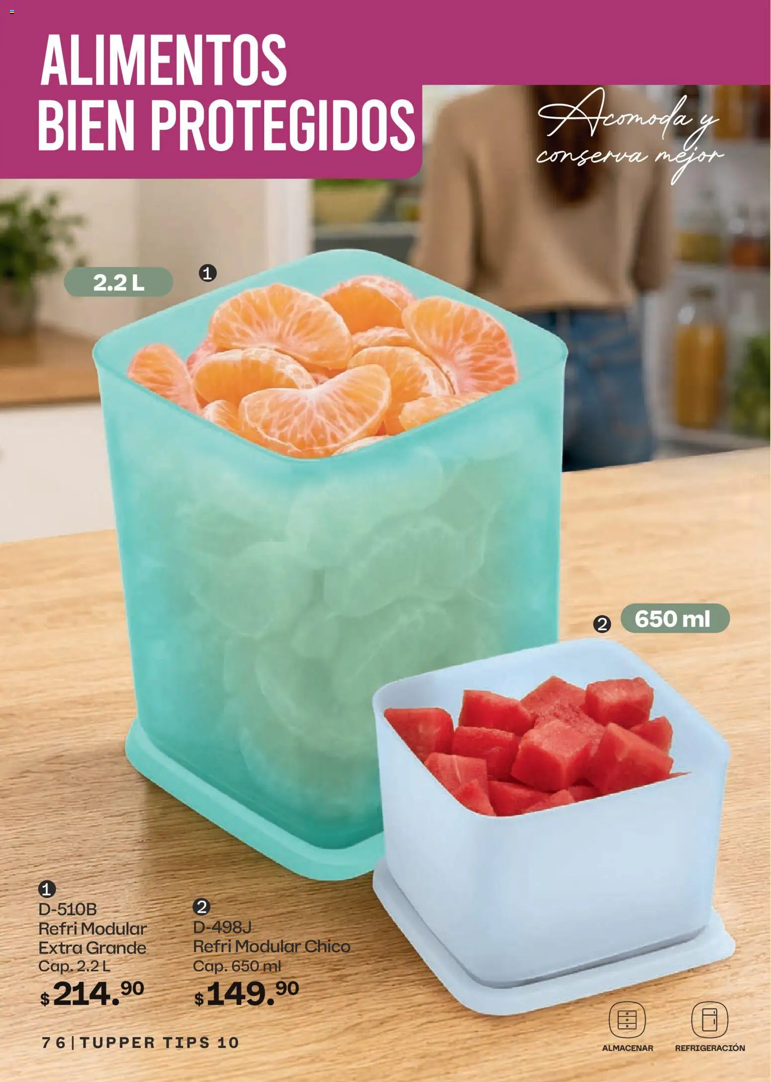 Nuevas ofertas de Tupperware válidas en toda la República Mexicana desde el 07/09/2026. ¡Encuentra las mejores ofertas en Tupperware catálogo! | Página: 76 | Productos: Alimentos, Tupper, Modular