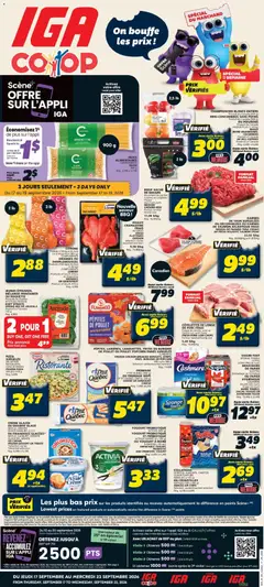 Preview of IGA weekly flyer / circulaire from shop IGA valid from Sep 17, 2026