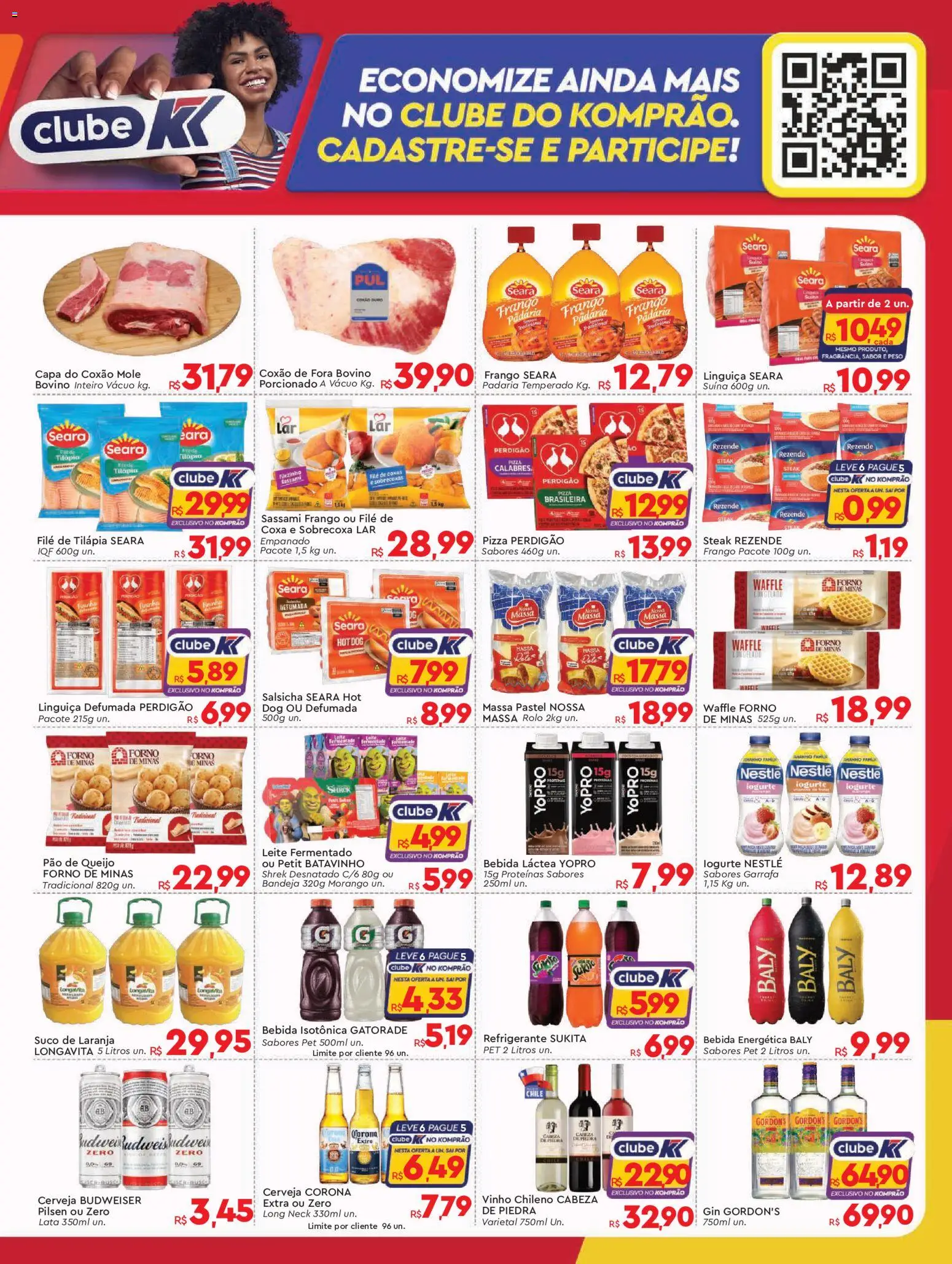 Komprao Atacadista Folheto - válido de 10/08/2026 | Página: 3 | Produtos: Gatorade, Bebida energética, Linguiça, Vinho
