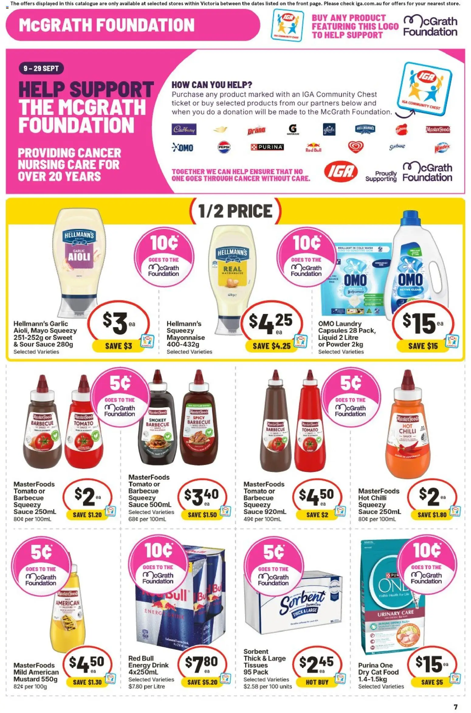 IGA catalogue - valid from 23/09/2026 | Page: 7 | Products: Pizza, Cream, Chilli, Grated cheese