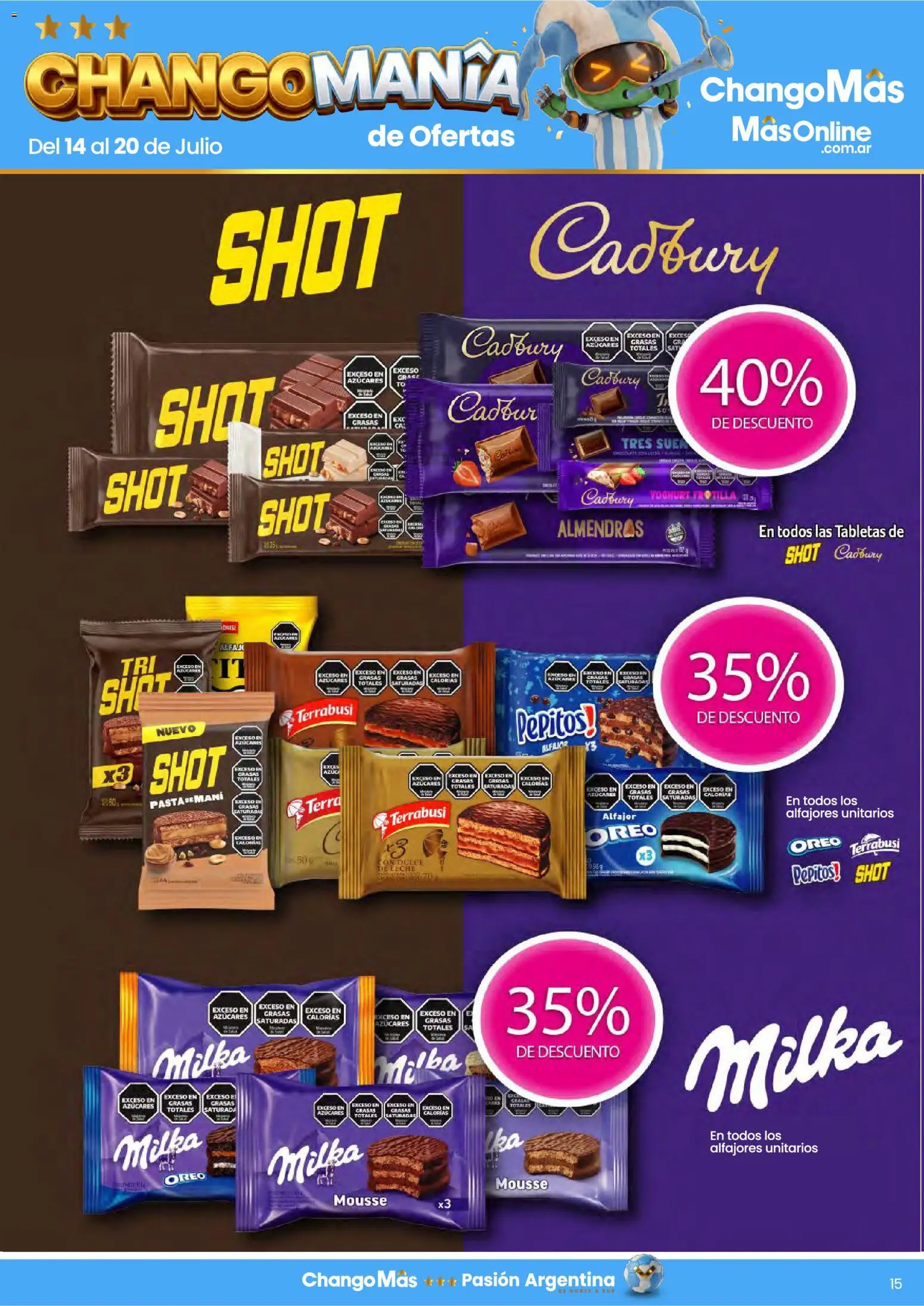 Changomas Especial dulzura │ válido desde el 14/07/2026 | Página: 2 | Productos: Mani, Mousse, Alfajor, Pasta