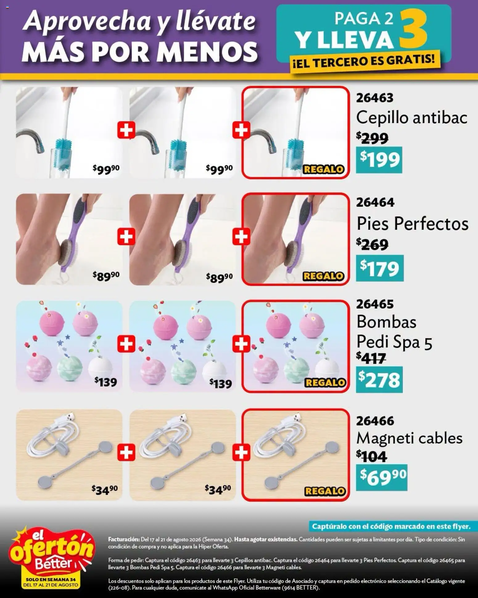 Nuevas ofertas de Betterware válidas en toda la República Mexicana desde el 17/08/2026. ¡Encuentra las mejores ofertas en Betterware catálogo El Ofertón! | Página: 9